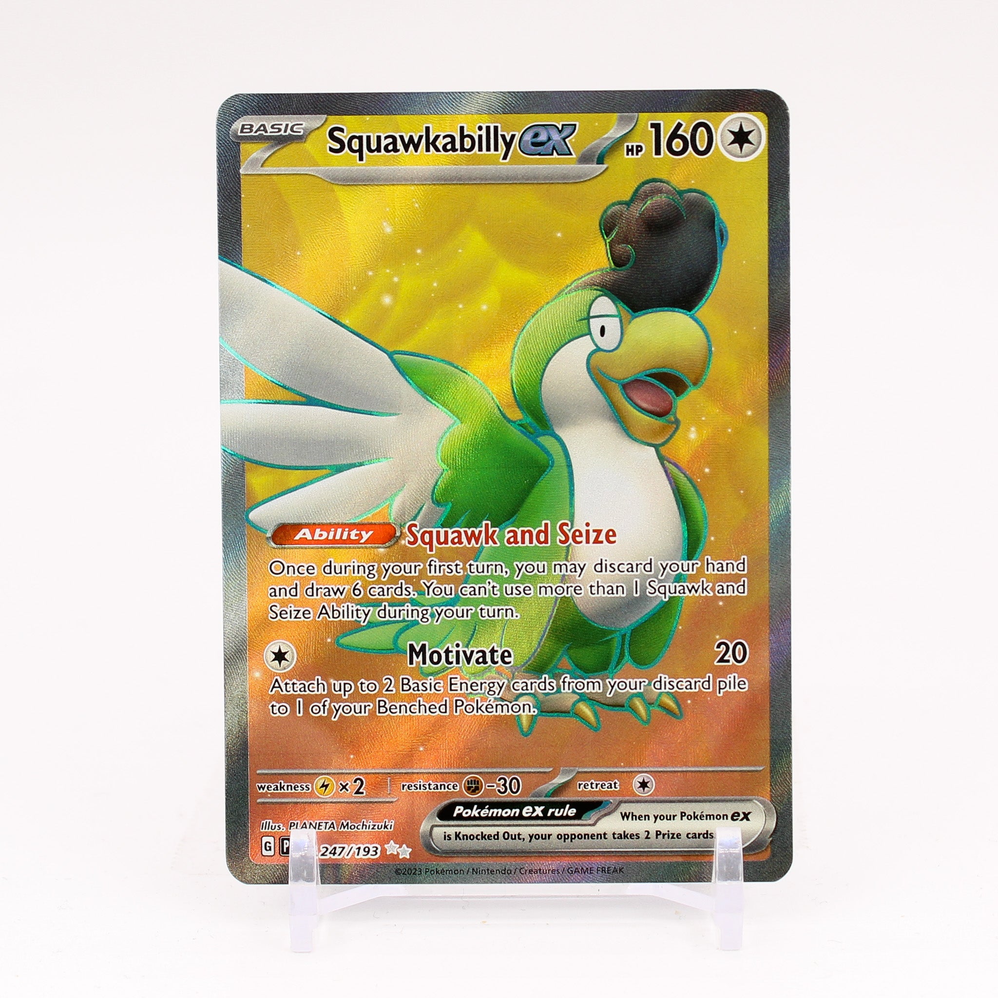 Squawkabilly ex - 247/193 Paldea Evolved FULL ART Pokemon - NM/MINT