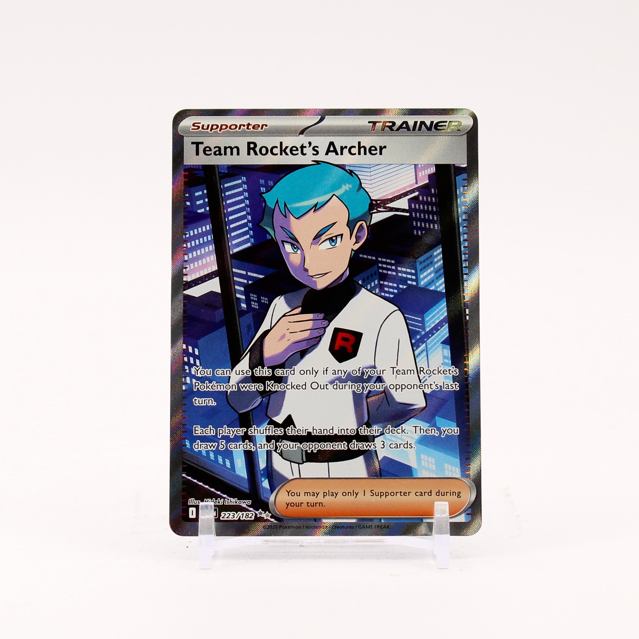 Team Rocket's Archer - 223/182 Destined Rivals Full Art Trainer - NM/MINT