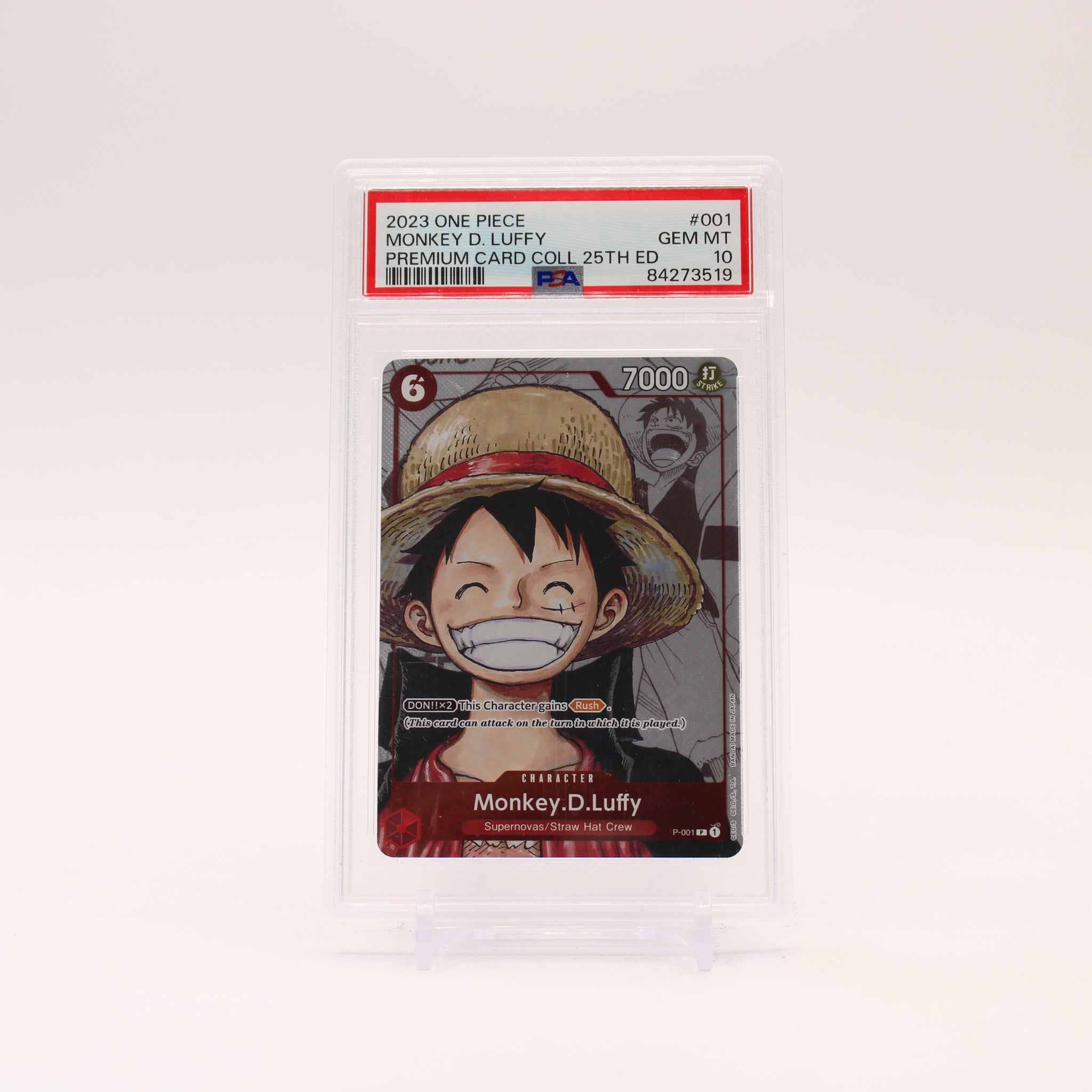 Monkey.D.Luffy Alternate Art - P-001 PSA 10 Promo One Piece - GEM MINT