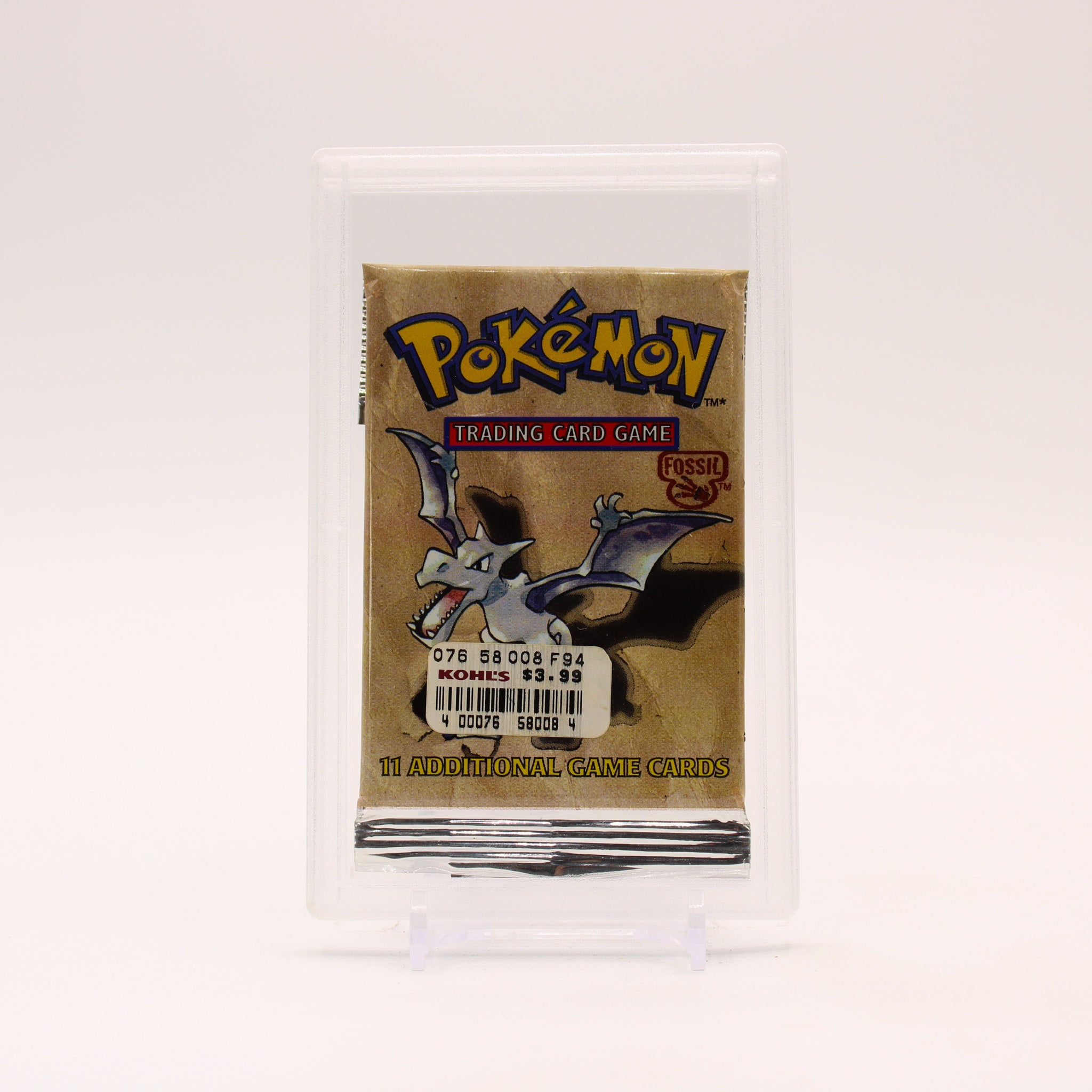 Fossil Unlimited Booster Pack Long Crimp Aerodactyl LIGHT STICKER