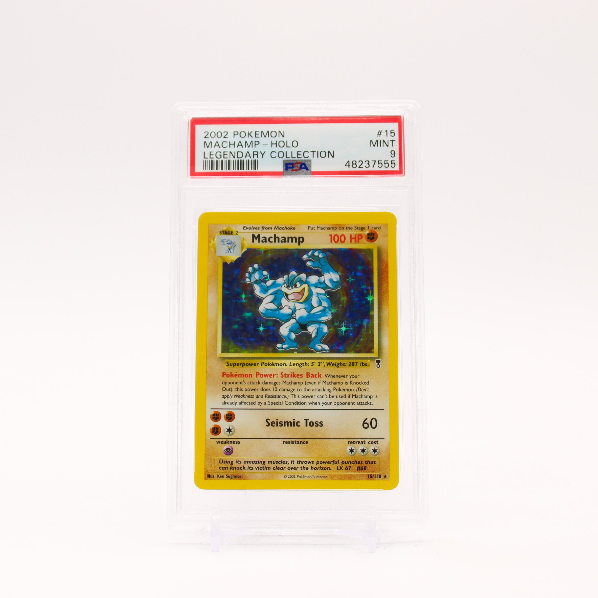Machamp - 15/110 PSA 9 Legendary Collection Holo Rare Pokemon - MINT