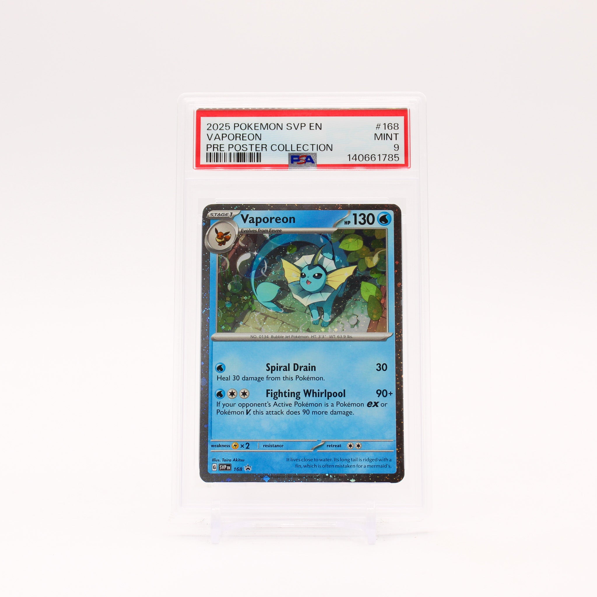 Vaporeon - SVP168 PSA 9 Scarlet & Violet Holo Promo Pokemon - MINT