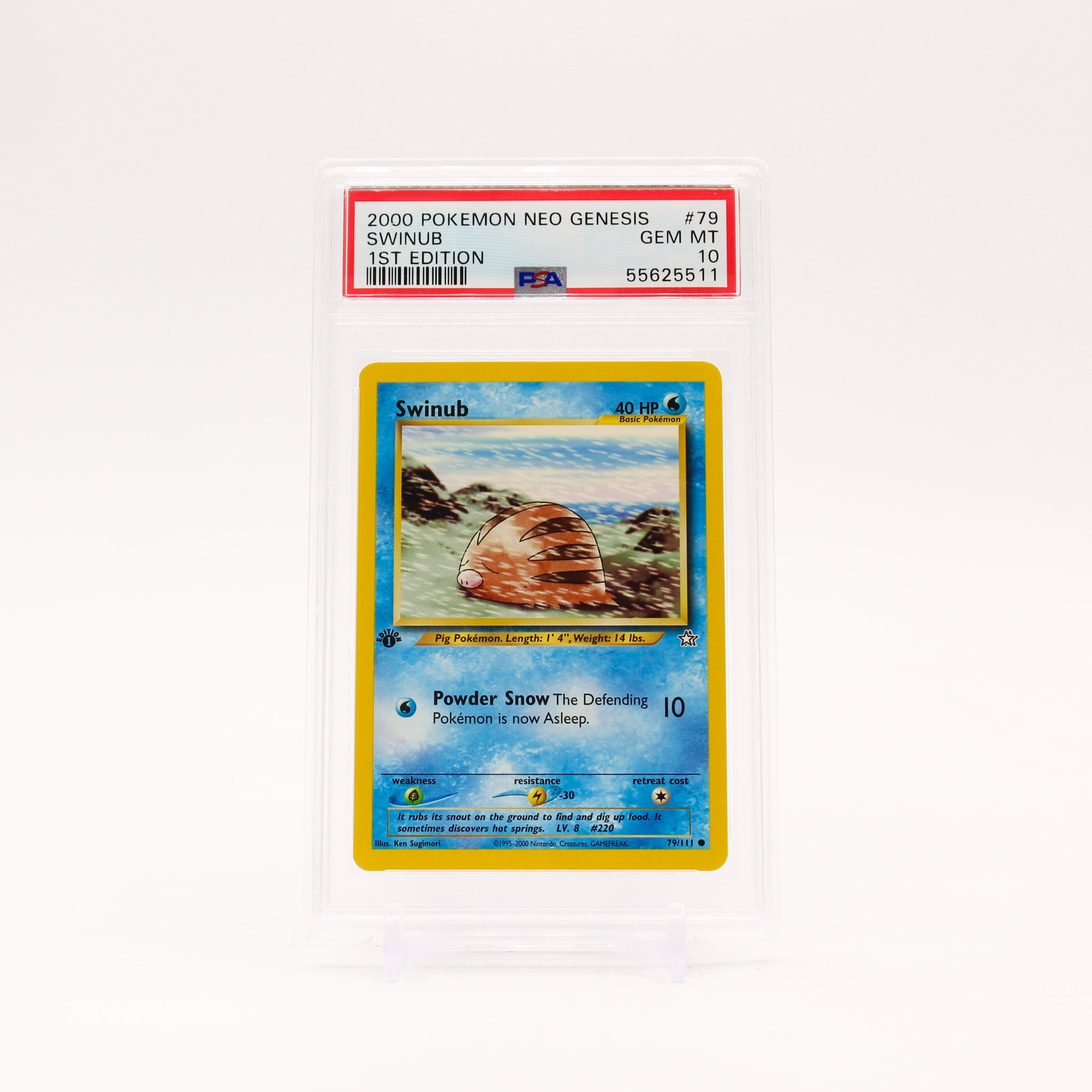 Swinub - 79/111 PSA 10 Neo Genesis 1st Edition Pokemon - GEM MINT