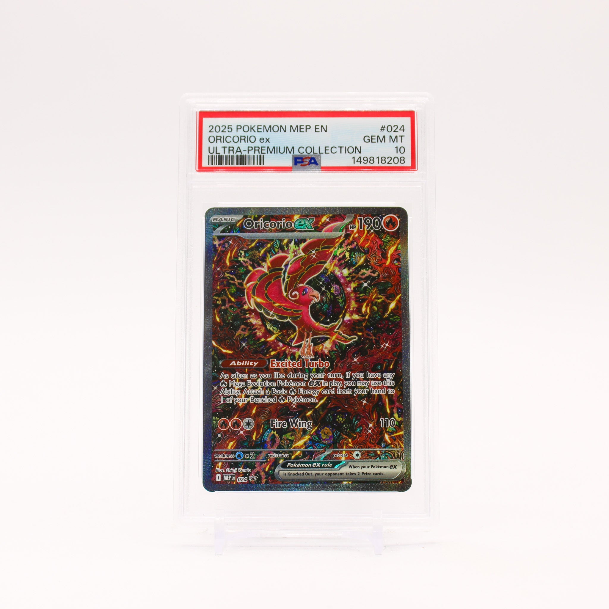 Oricorio ex - MEP024 PSA 10 Mega Evolution UPC Promo Pokemon - GEM MINT