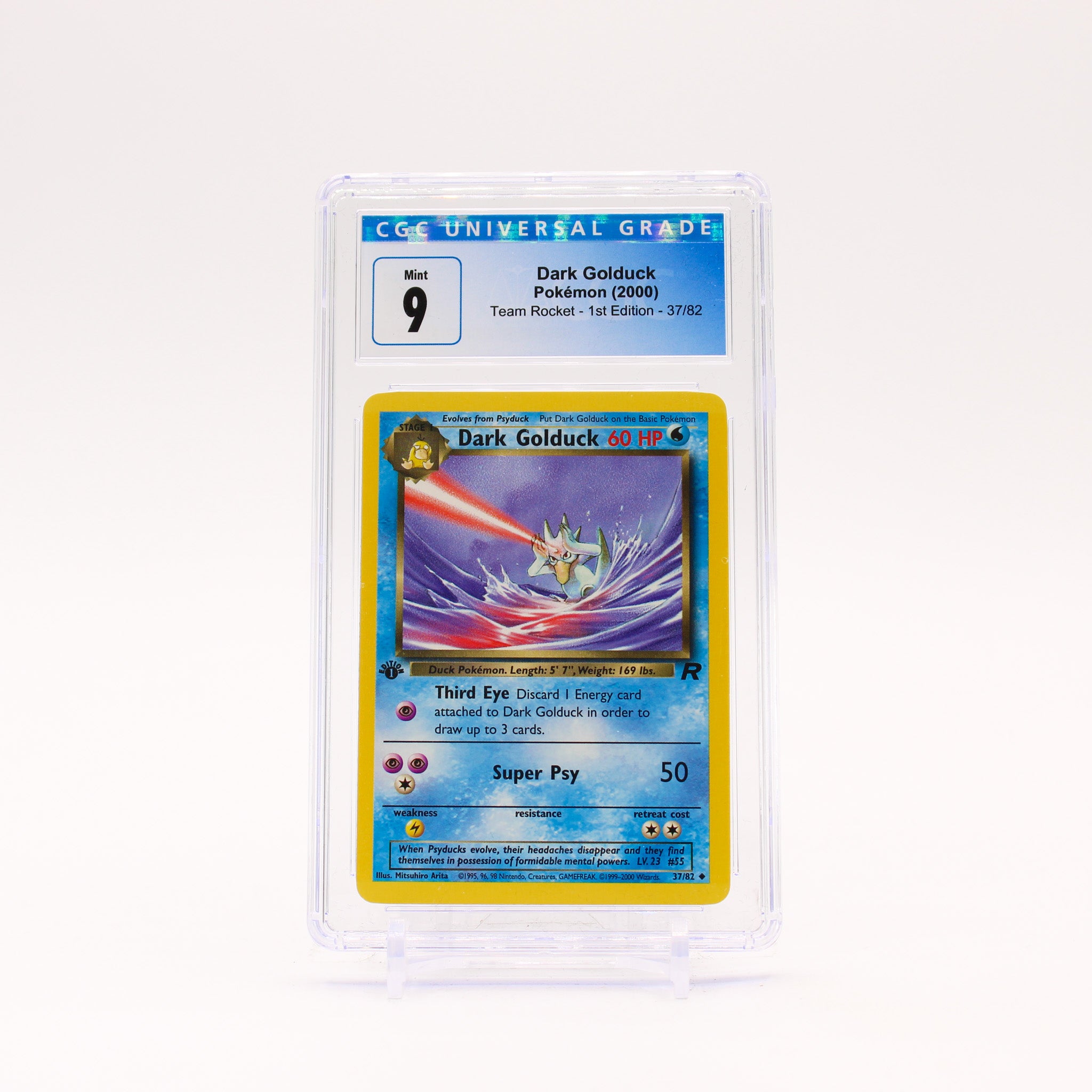 Dark Golduck - 37/82 CGC 9 Team Rocket 1st Edition Pokemon YUMMY'S CARDS BACK - MINT