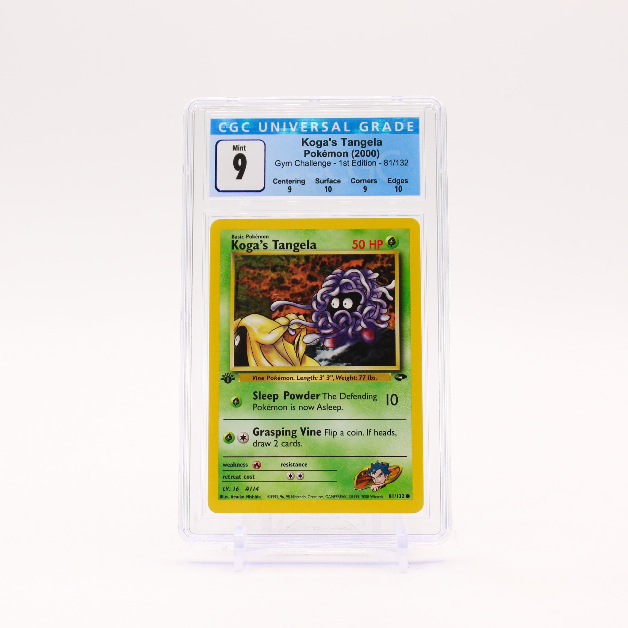 Koga's Tangela - 81/132 CGC 9 Gym Challenge 1st Edition Pokemon - MINT