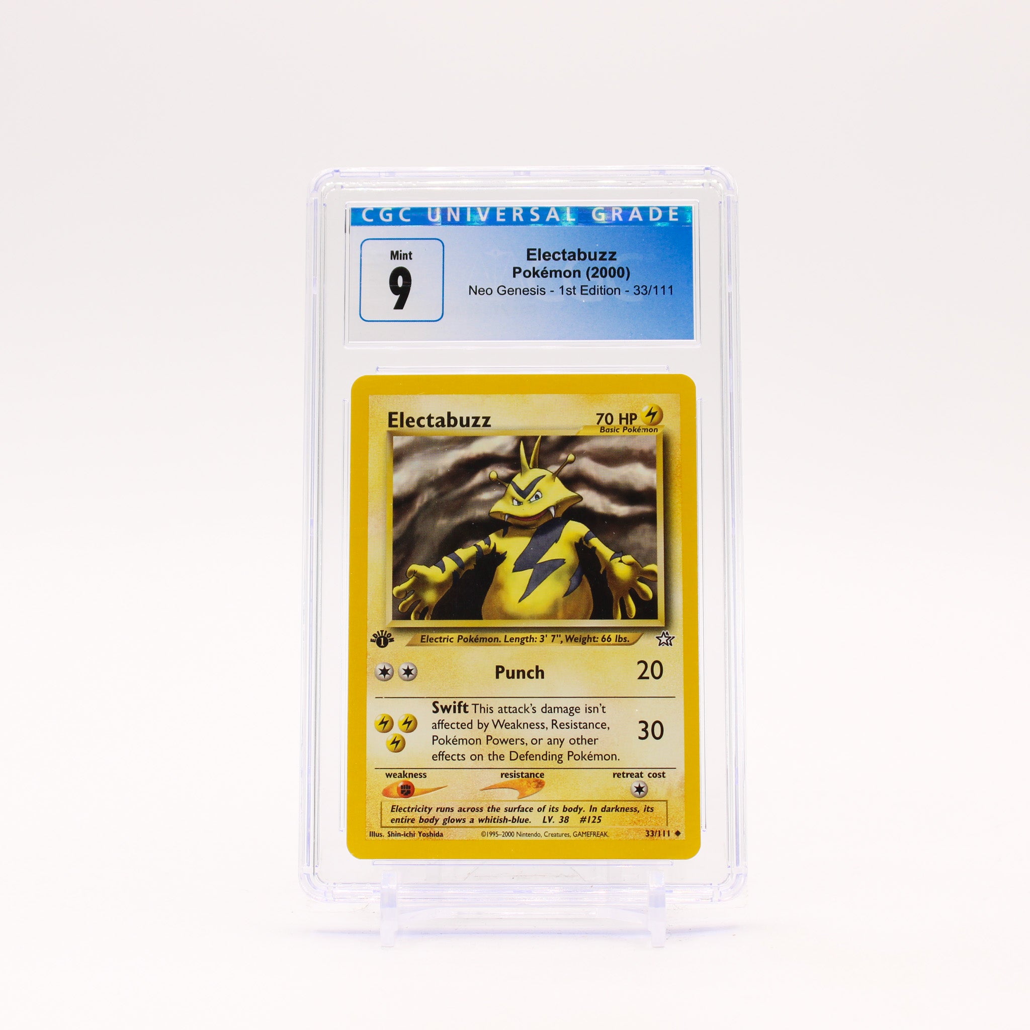Electabuzz - 33/111 CGC 9 Neo Genesis 1st Edition Pokemon - MINT