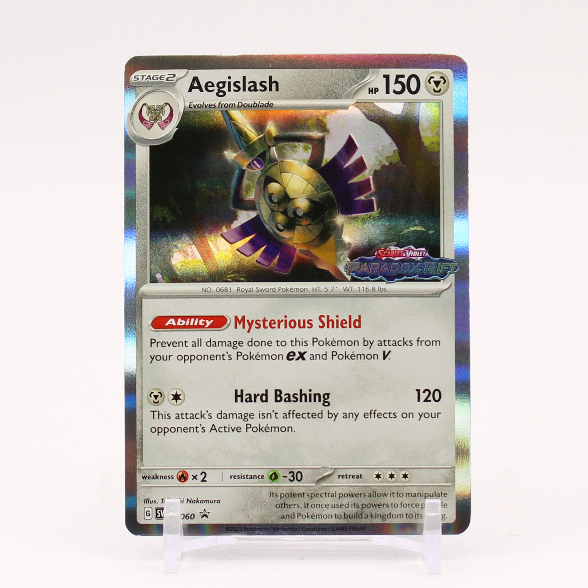 Aegislash - SVP060 Paradox Rift Prerelease Promo Holo Pokemon - NM/MINT
