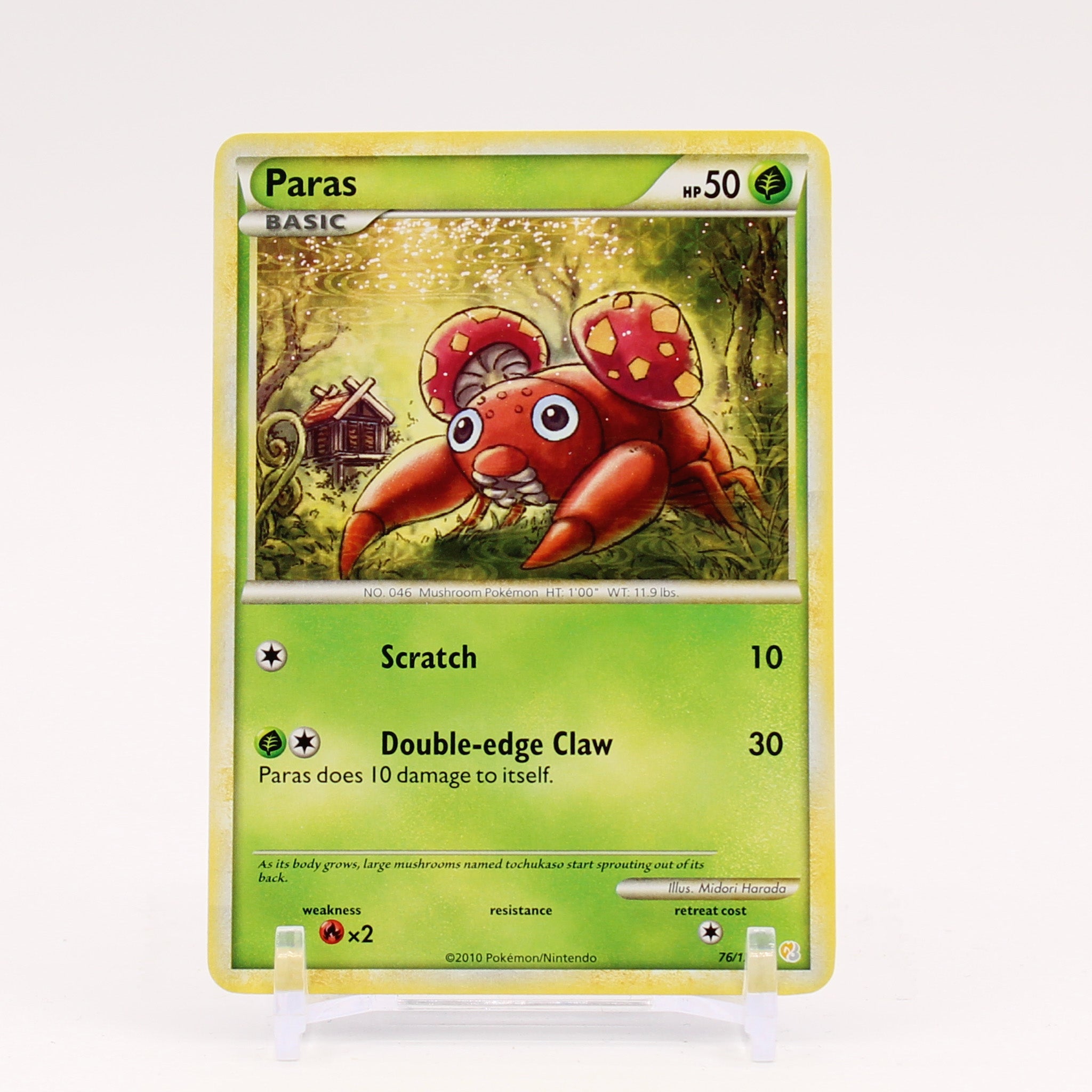Paras - 76/123 HeartGold SoulSilver Pokemon - NM