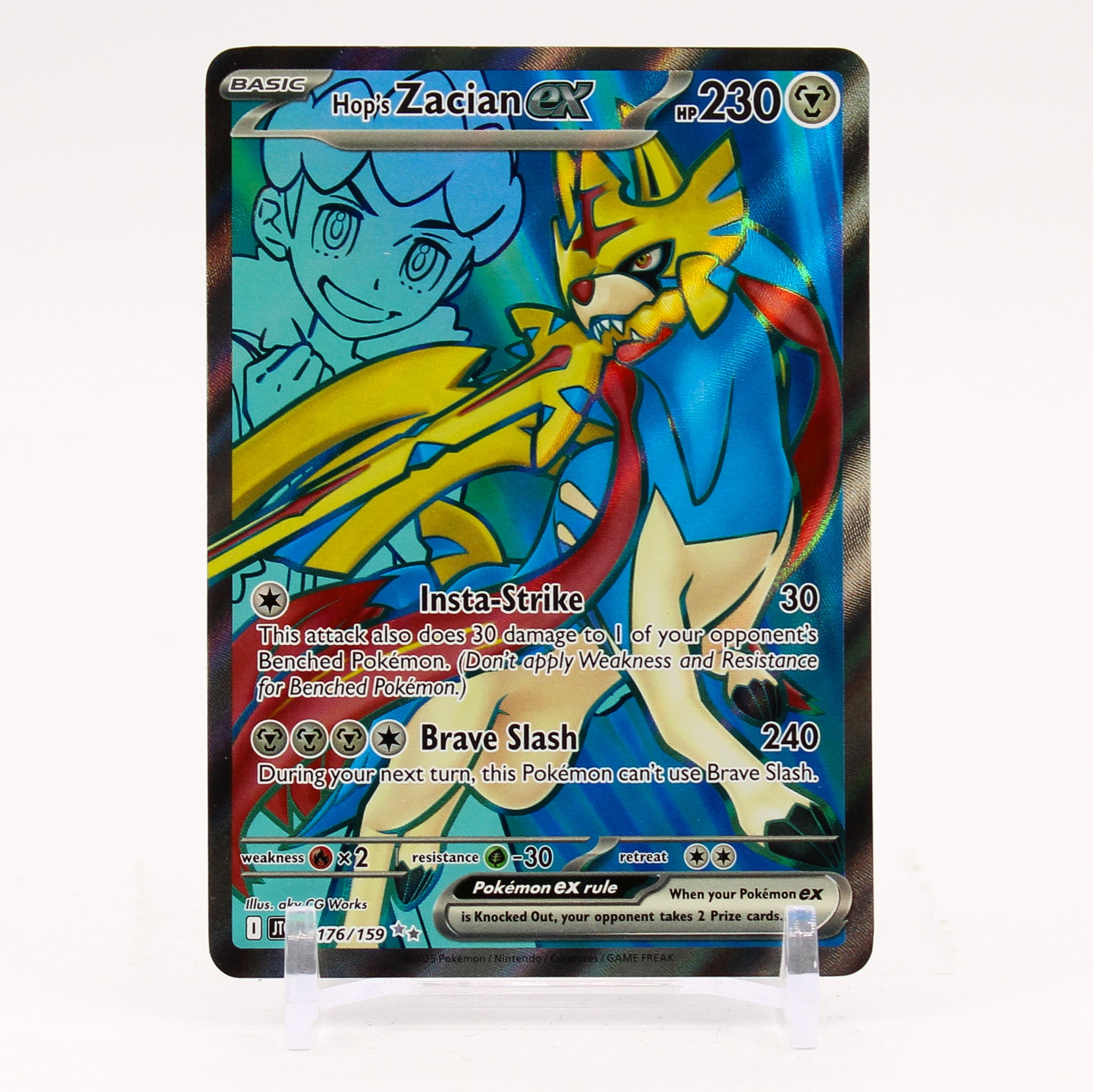 Hop's Zacian ex - 176/159 Journey Together Full Art Pokemon - NM/MINT