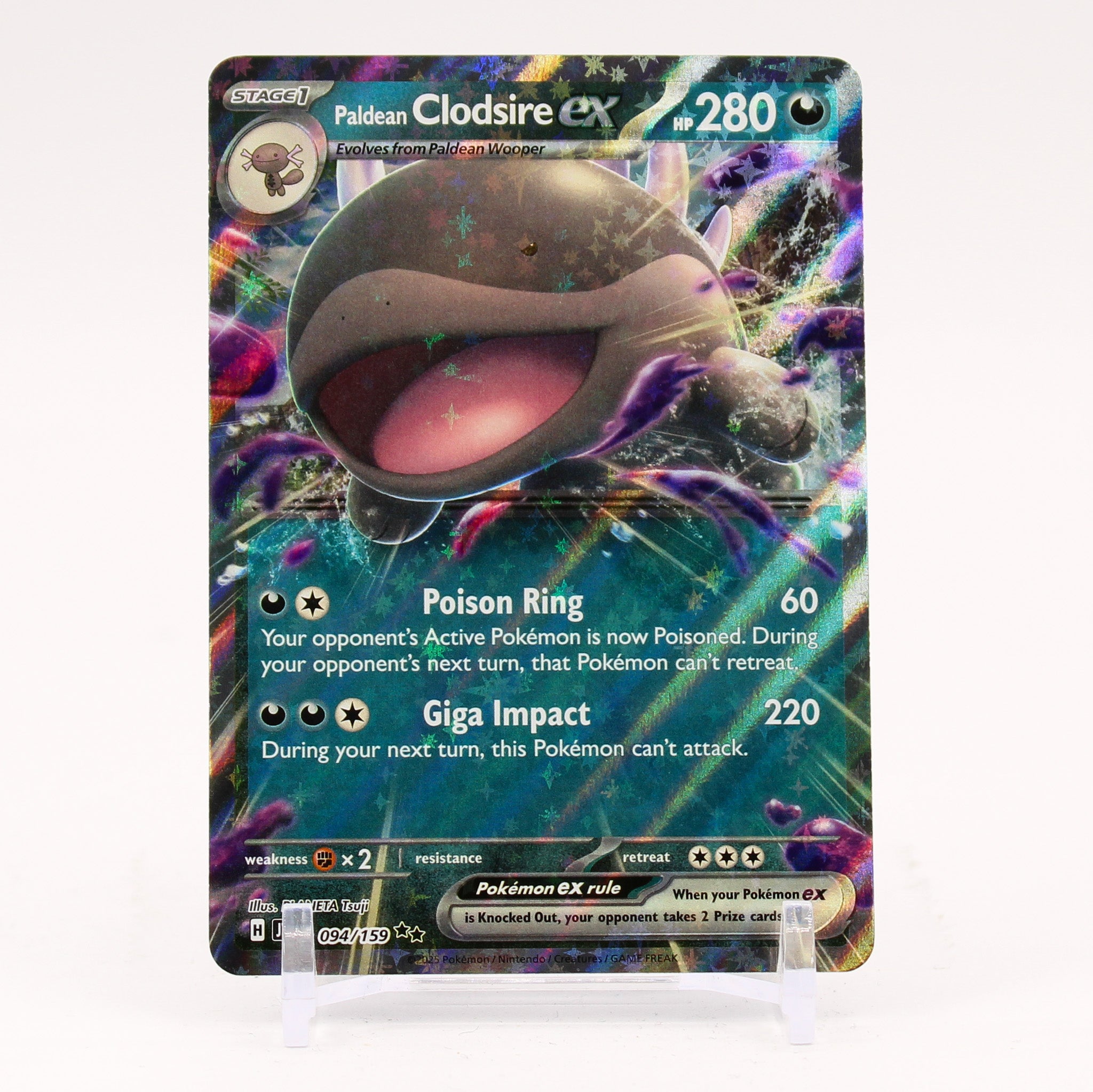 Paldean Clodsire ex - 094/159 Journey Together Ultra Rare Pokemon - NM/MINT