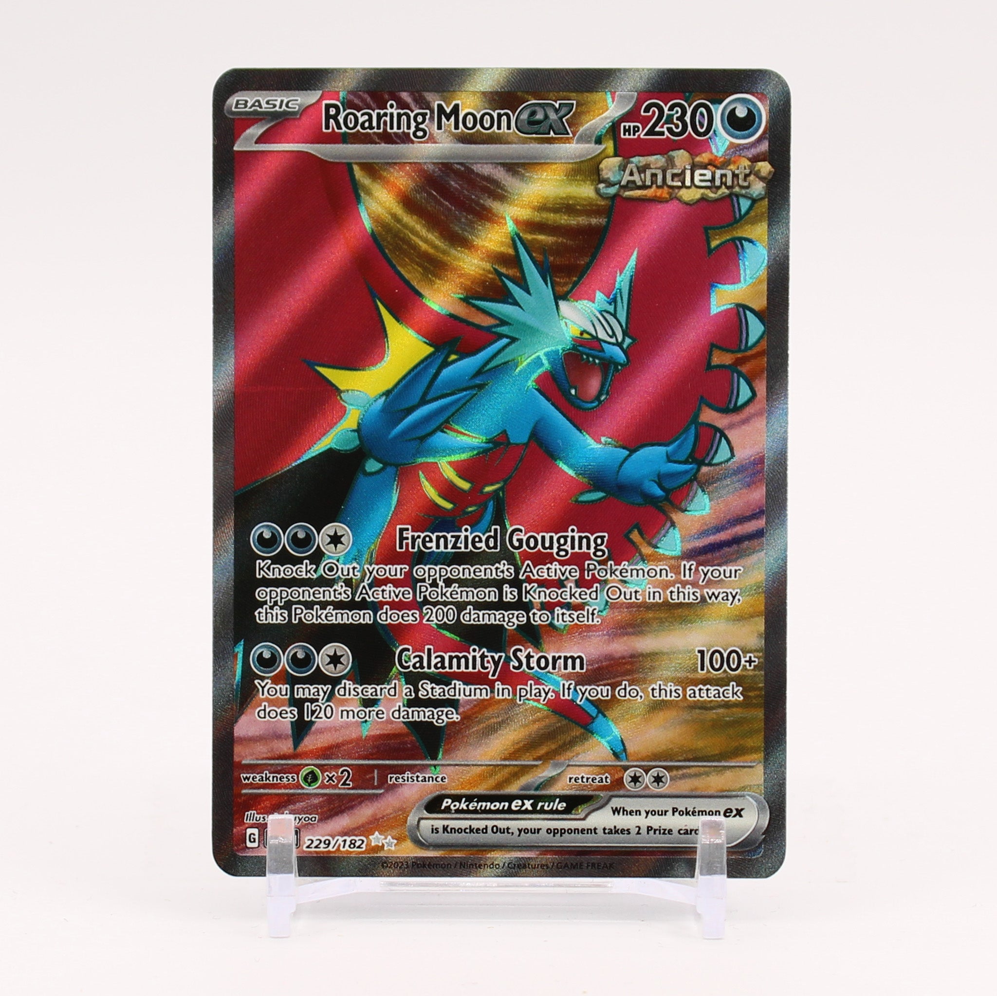 Roaring Moon ex - 229/182 Paradox Rift Full Art Pokemon - NM/MINT