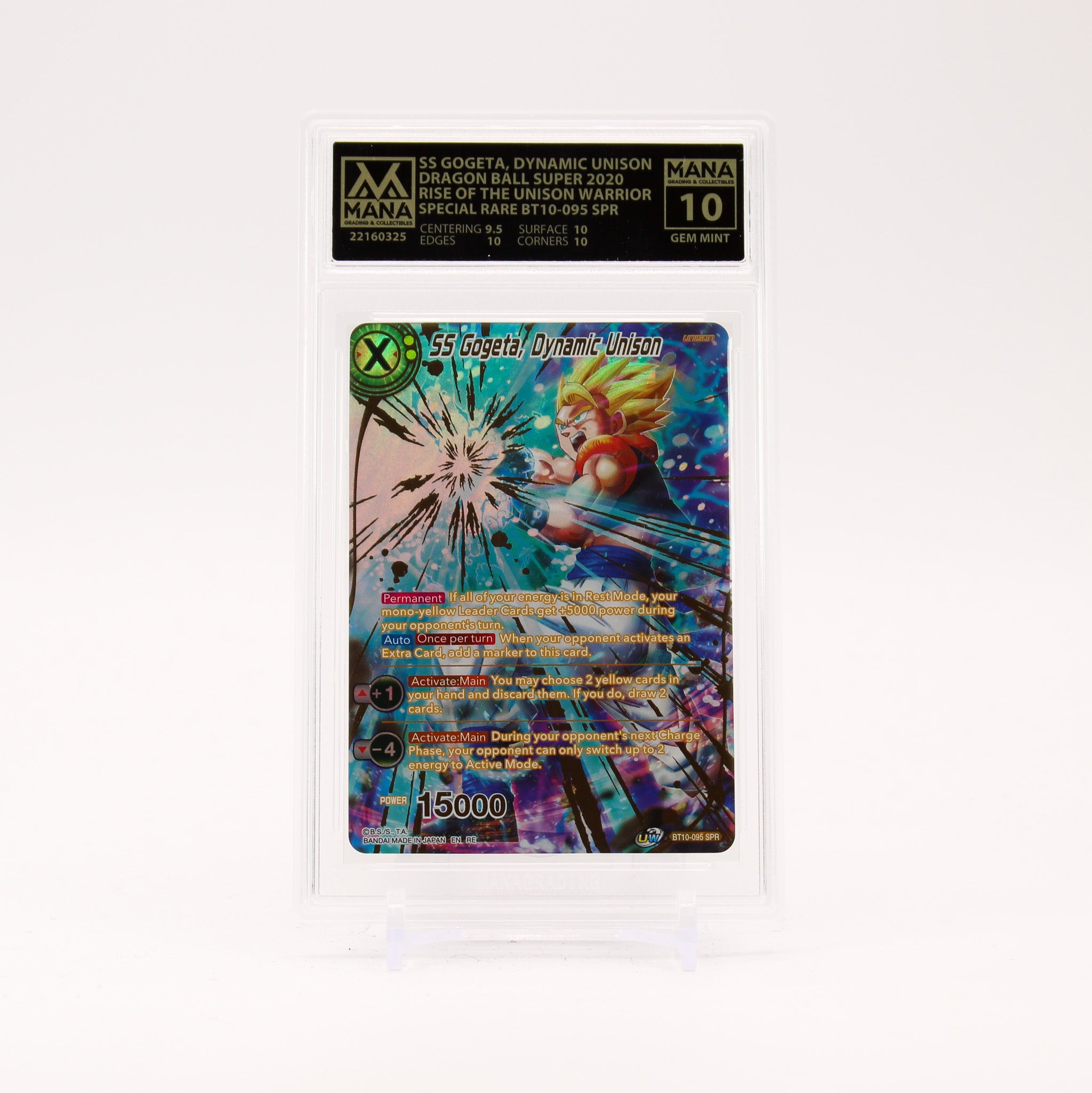 SS Gogeta, Dynamic Unison BT10-095 SPR MANA 10 Dragon Ball Super GEM MINT SR01