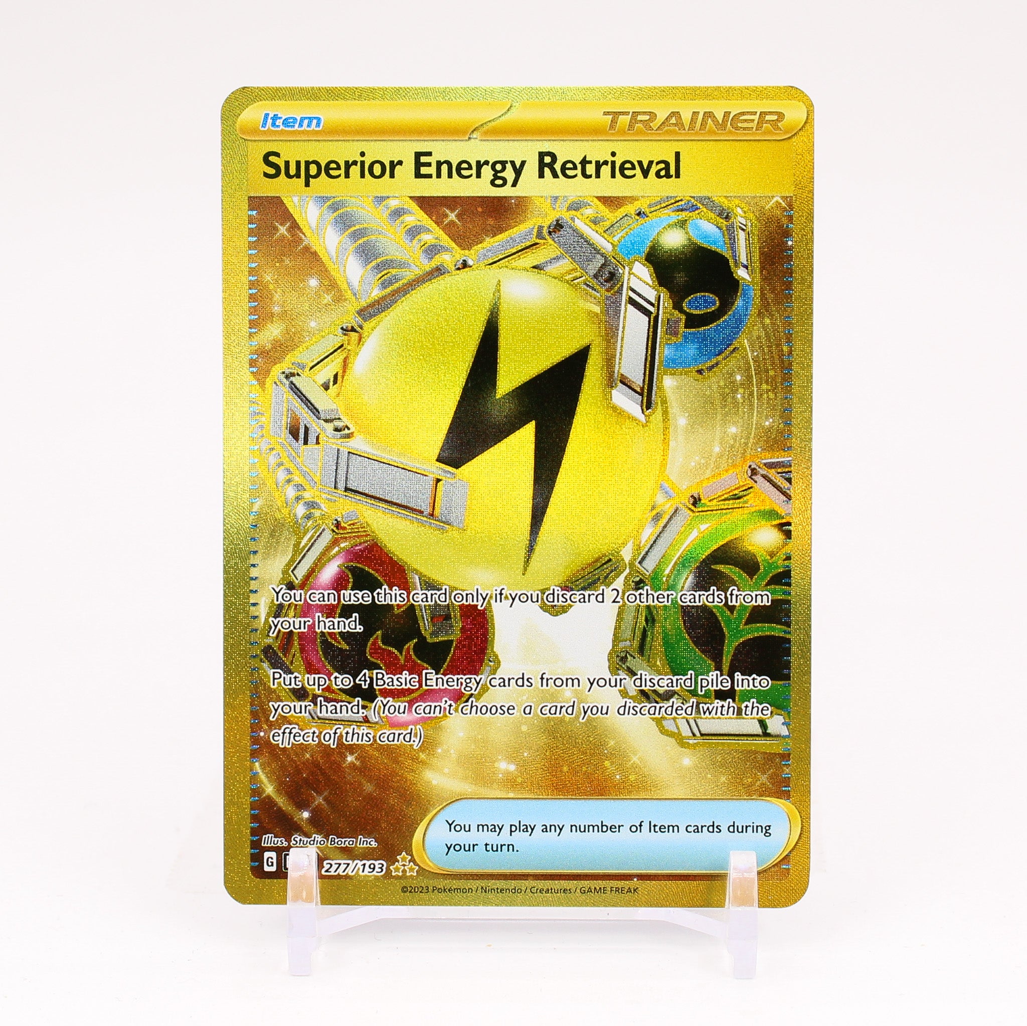 Superior Energy Retrieval 277/193 Paldea Evolved SECRET GOLD Trainer NM/MINT