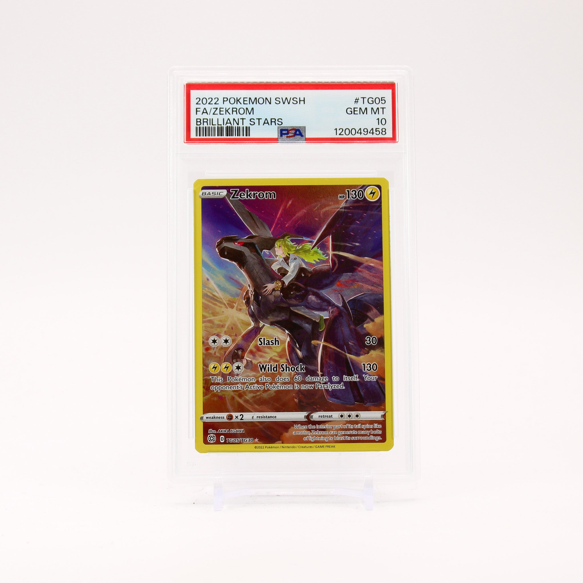 Zekrom - TG05/TG30 PSA 10 Brilliant Stars Trainer Gallery Poekmon - GEM MT