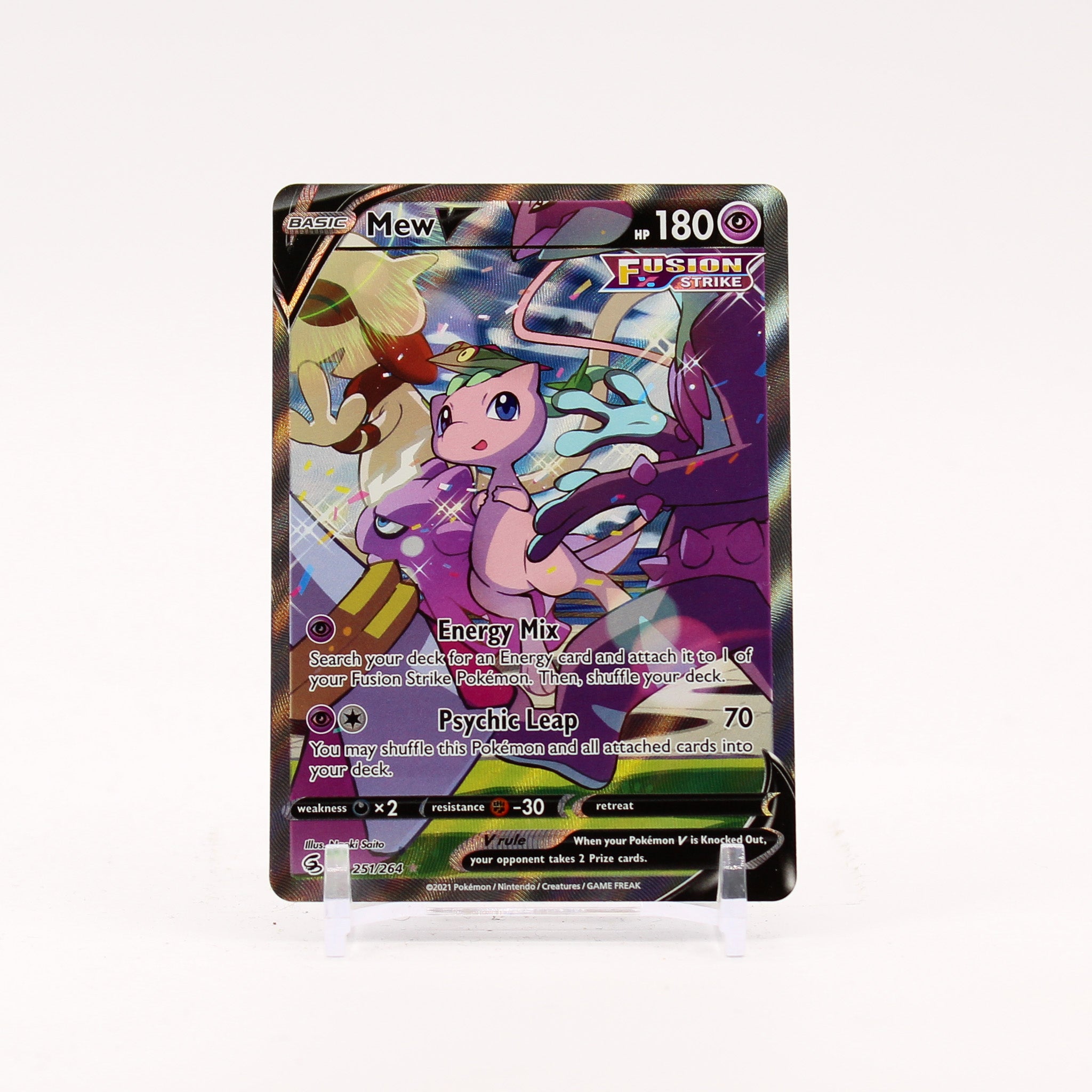 Mew V - 251/264 Fusion Strike Alternate Art Pokemon - NM SC 91525