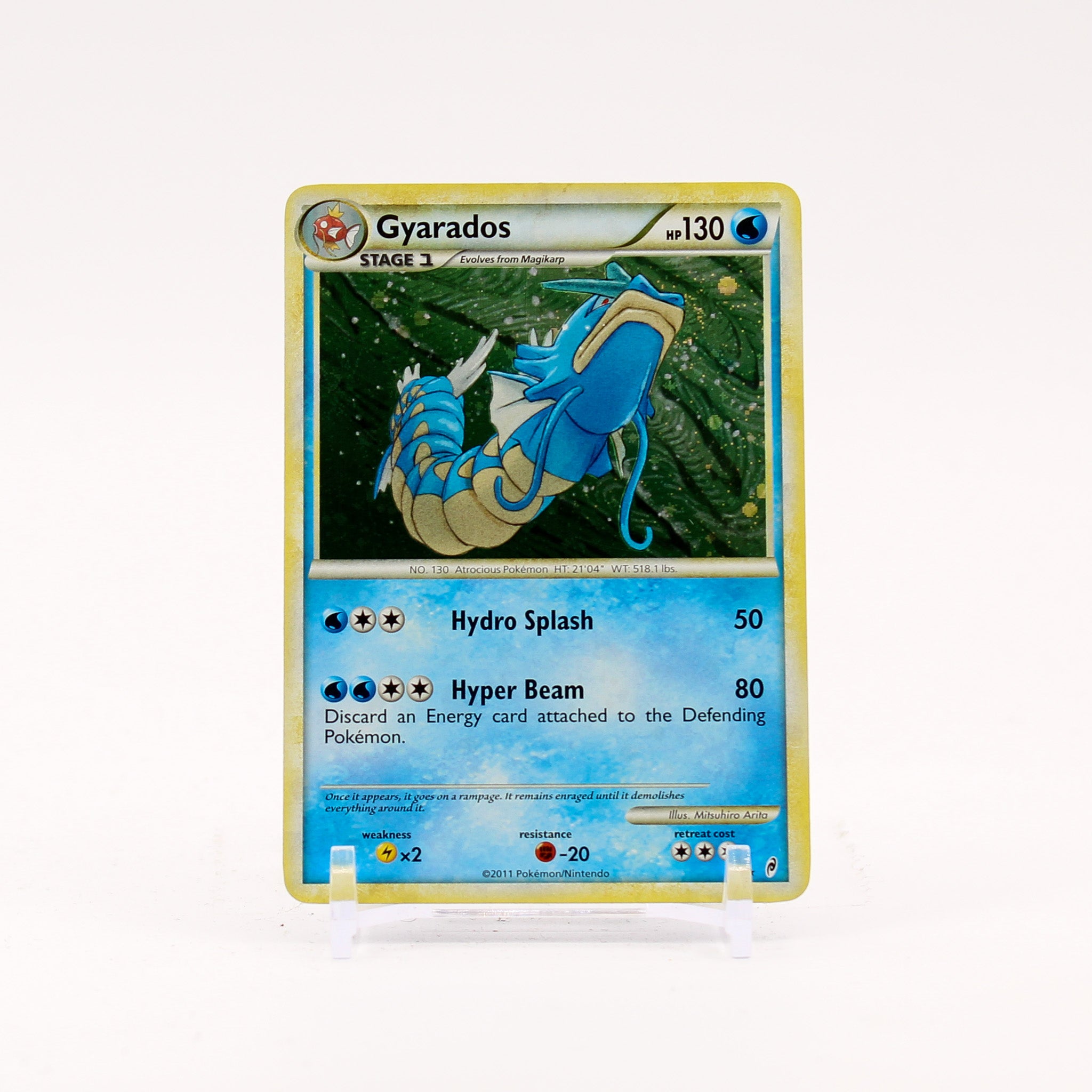 Gyarados - 7/95 Call of Legends Holo Rare 2 SWIRLS Pokemon - LP