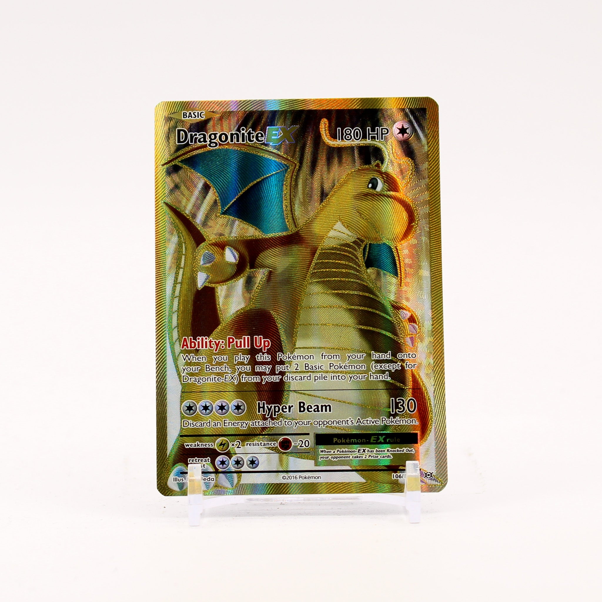 Dragonite EX - 106/108 Evolutions Full Art Gold Pokemon - NM