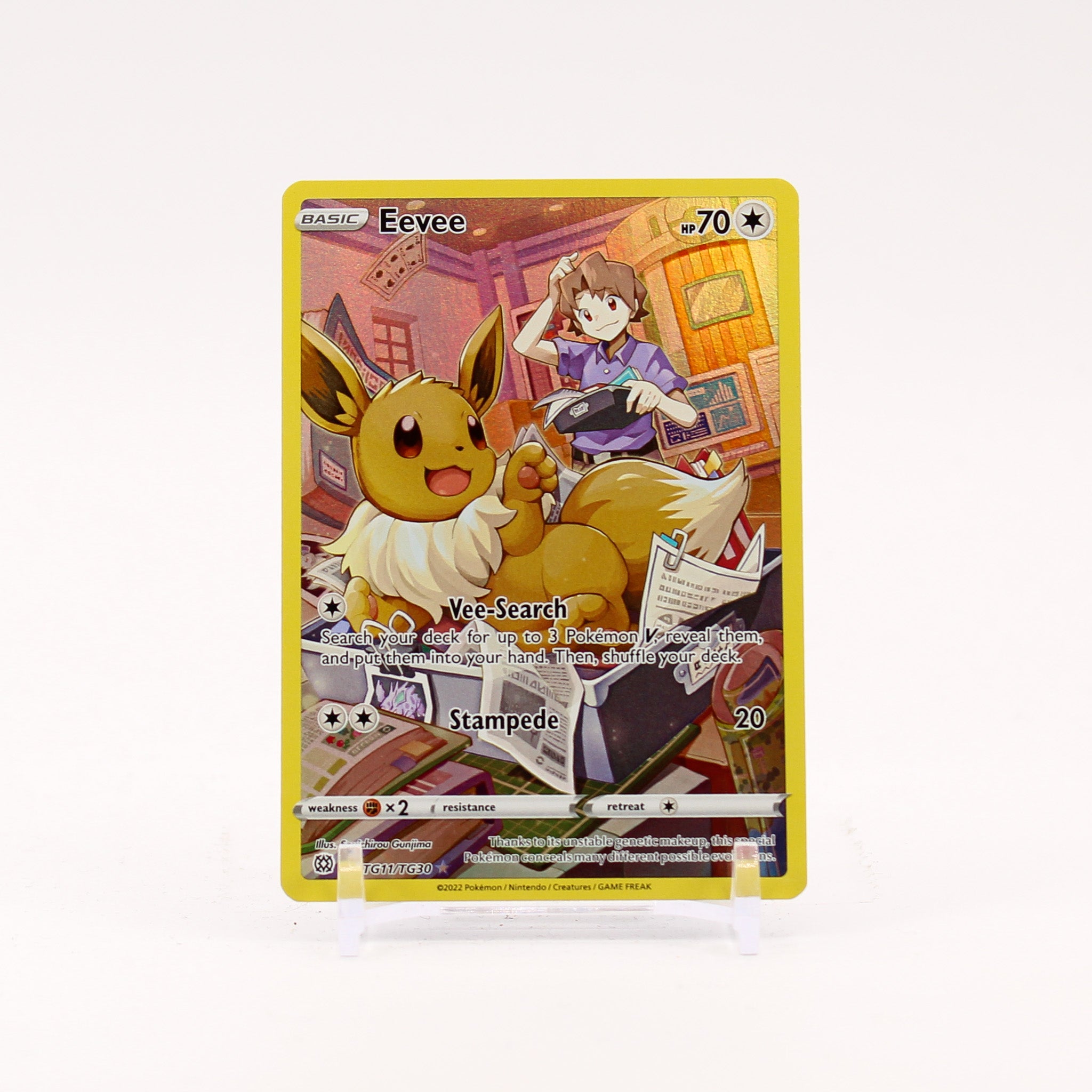 Eevee - TG11/TG30 Brilliant Stars Trainer Gallery Pokemon -	NM