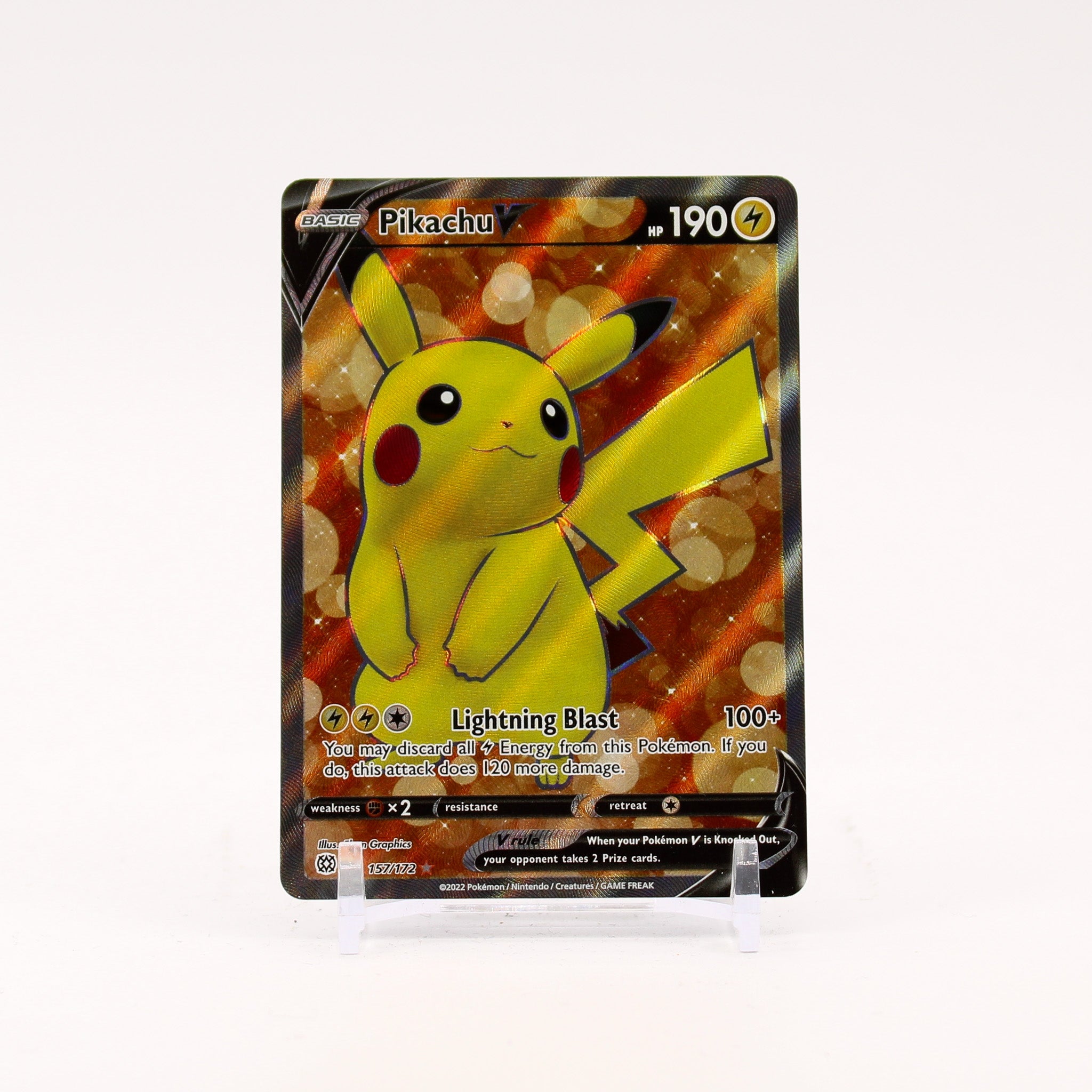 Pikachu V - 157/172 Brilliant Stars Full Art Pokemon - NM/MINT
