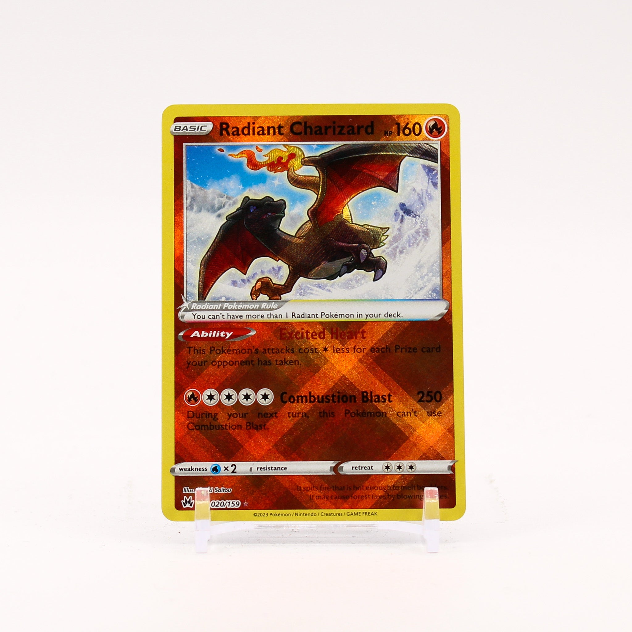 Radiant Charizard - 020/159 Crown Zenith Radiant Pokemon - NM/MINT