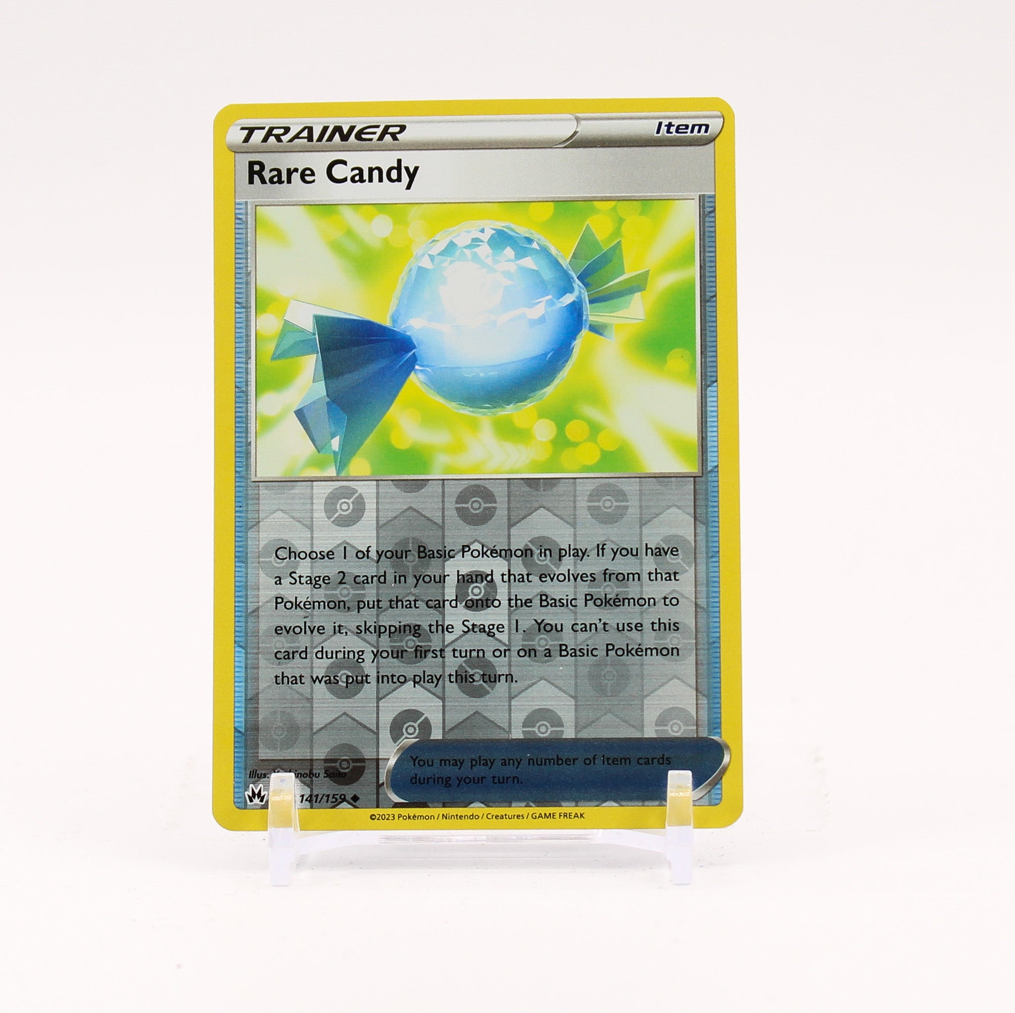 Rare Candy - 141/159 Crown Zenith Reverse Holo Trainer - NM/MINT