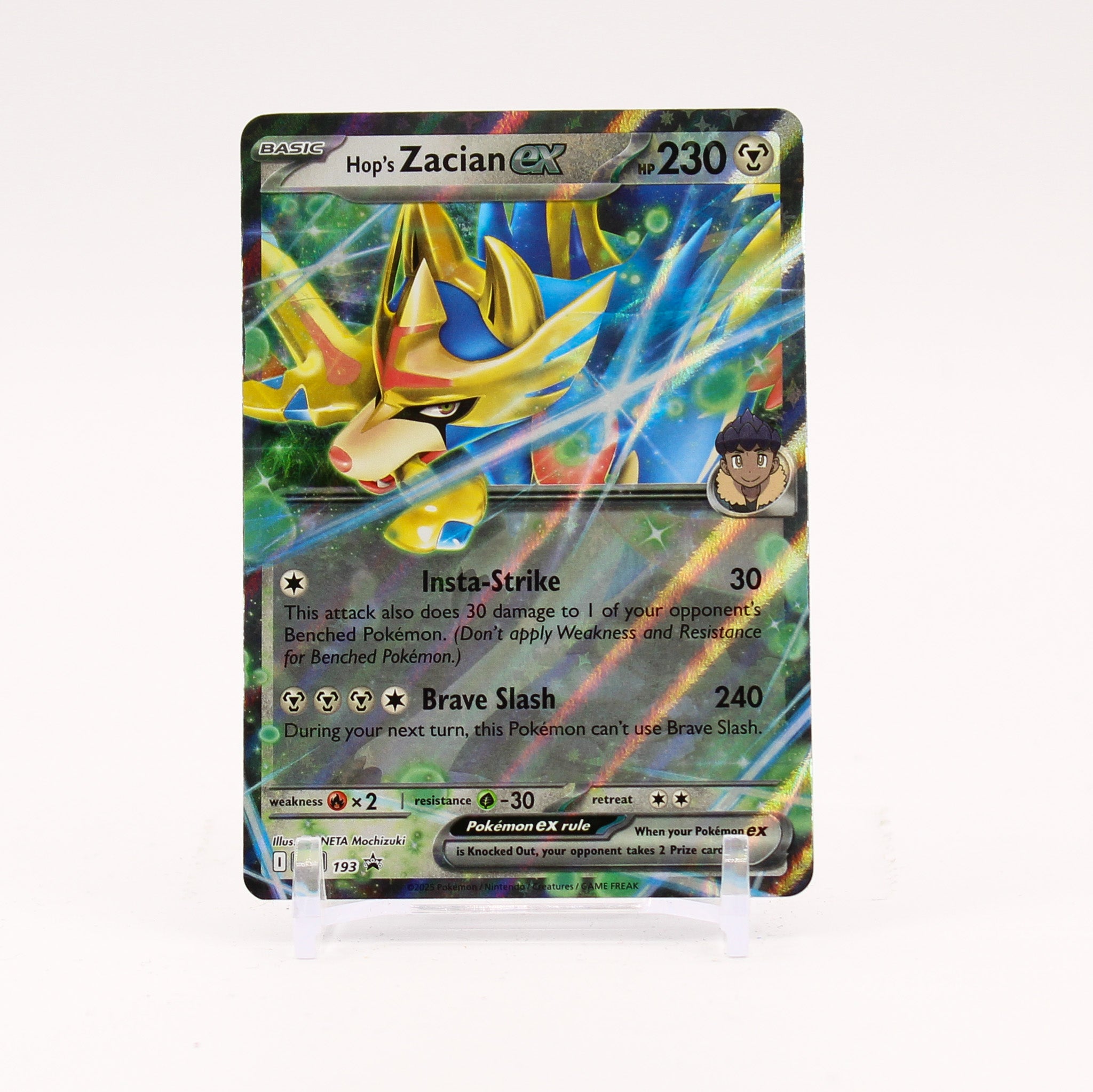 Hop's Zacian ex - SVP193 Black Star Promo Pokemon -	NM/MINT