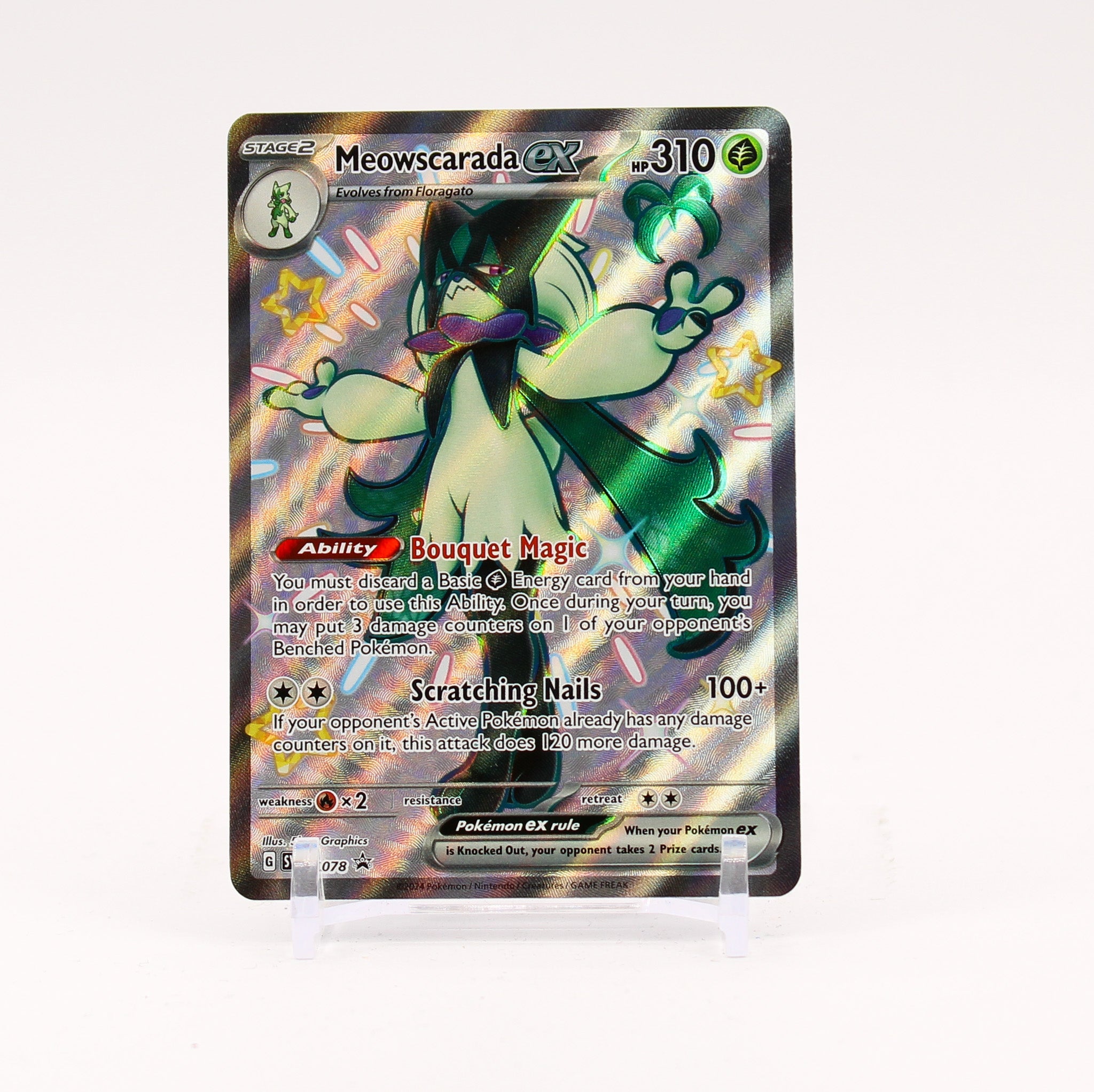 Meowscarada ex - SVP078 Full Art Promo Pokemon - NM/MINT