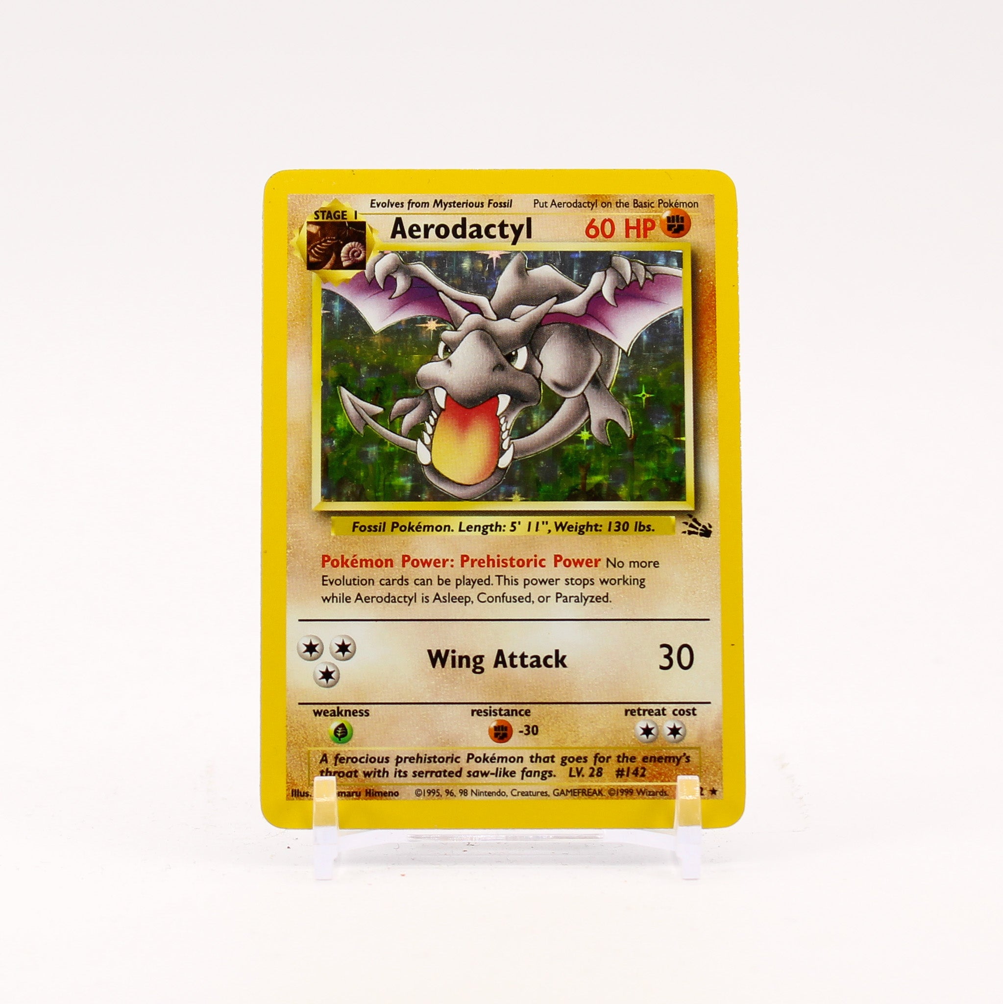 Aerodactyl - 1/62 Fossil Unlimited Holo Rare Pokemon - NM/LP