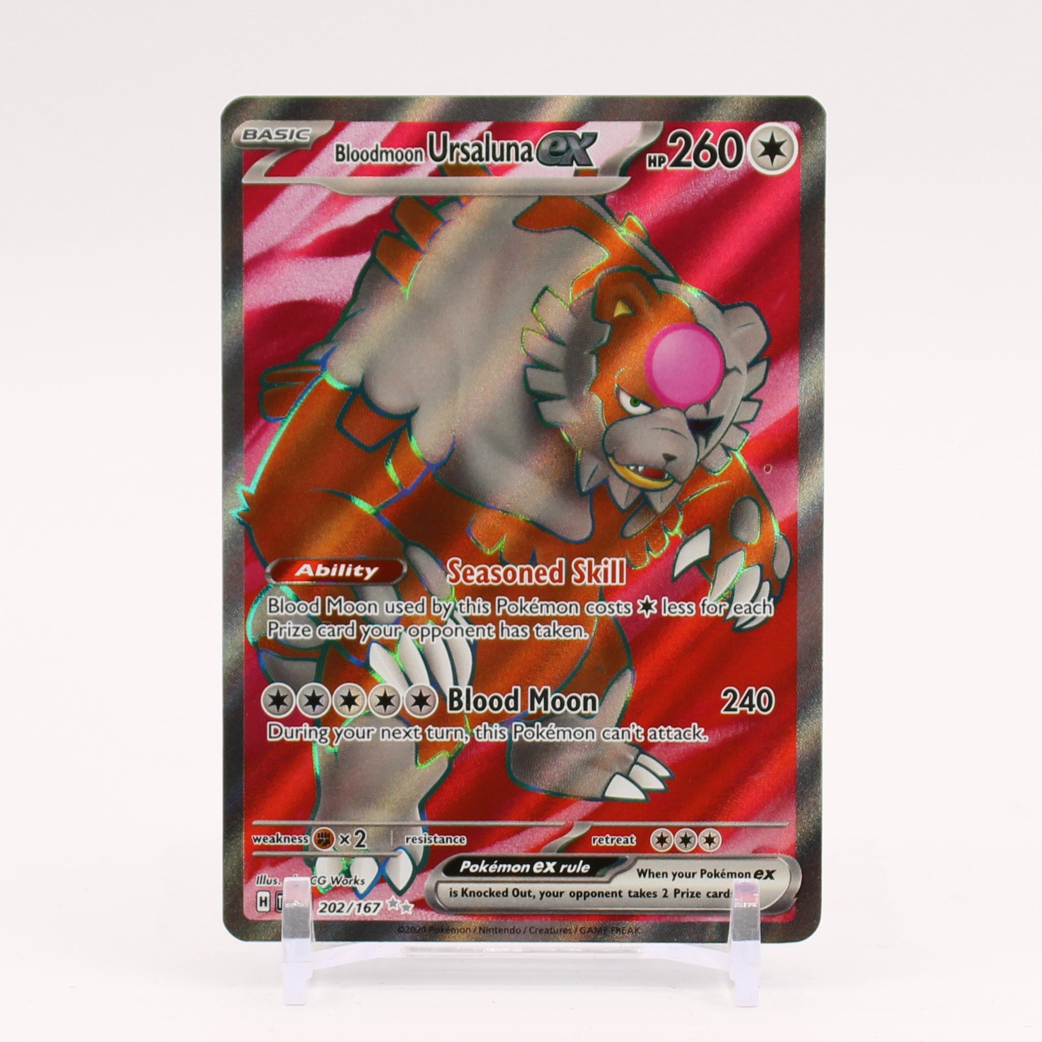 Bloodmoon Ursaluna ex - 202/167 Twilight Masquerade Full Art Pokemon - NM/MINT