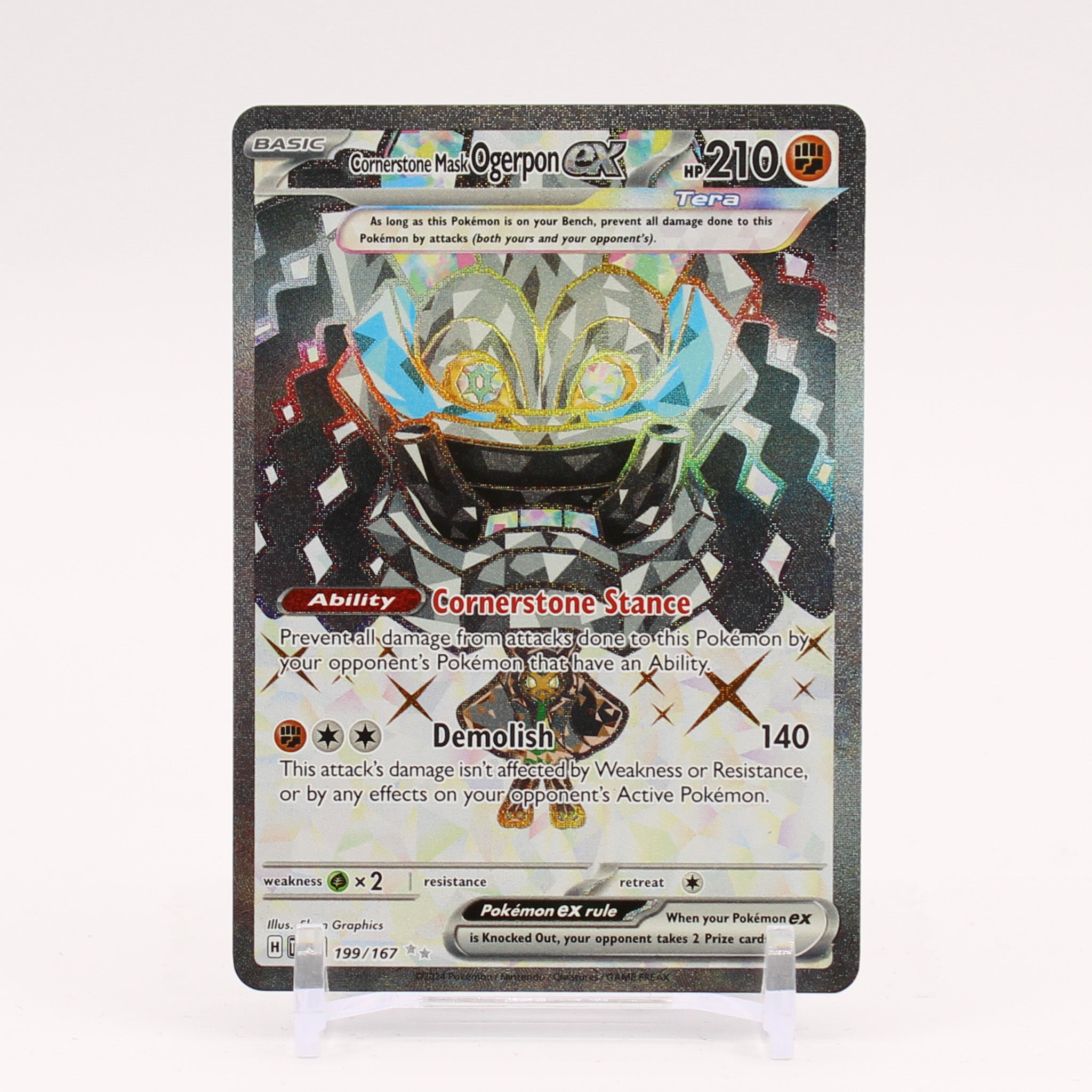 Cornerstone Mask Ogerpon ex - 199/167 Twilight Masquerade Full Art - NM/MINT
