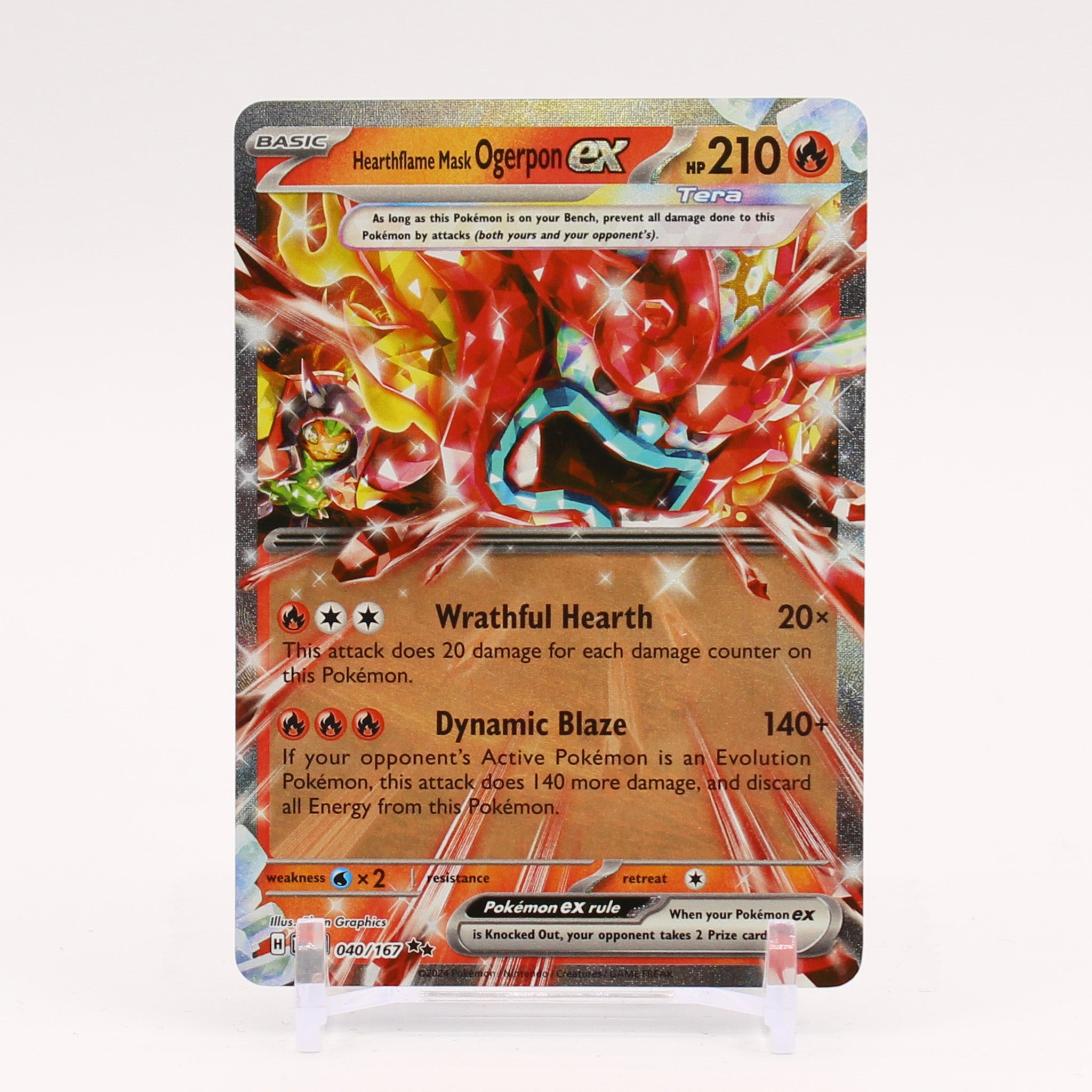 Hearthflame Mask Ogerpon ex - 040/167 Twilight Masquerade Double Rare - NM/MINT