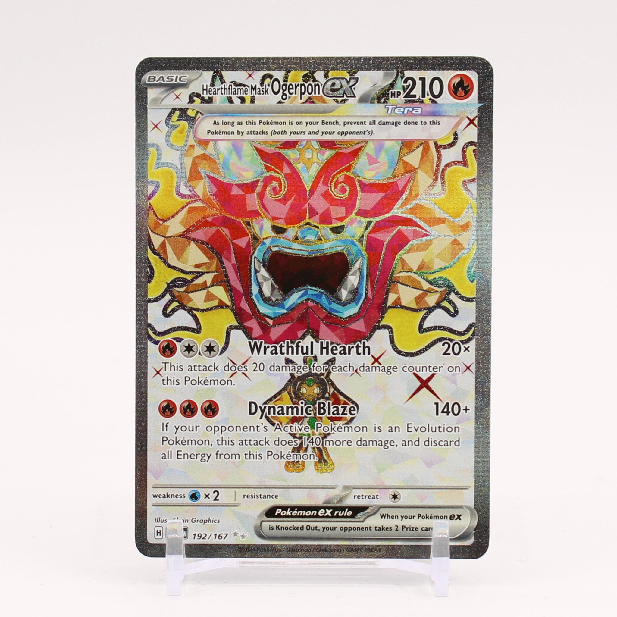 Hearthflame Mask Ogerpon ex - 192/167 Twilight Masquerade Full Art - NM/MINT