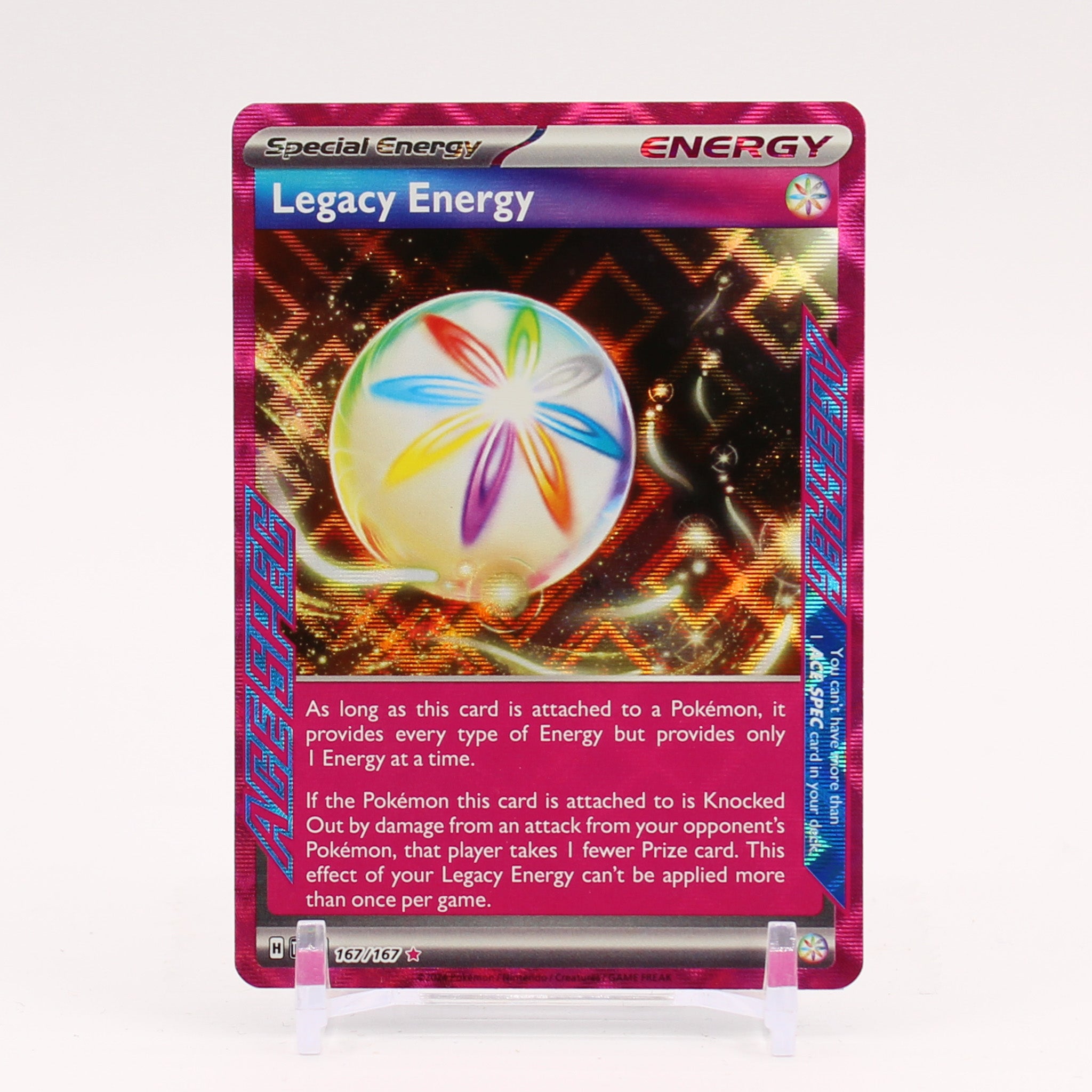 Legacy Energy - 167/167 Twilight Masquerade ACESPEC Rare Trainer - NM/MINT