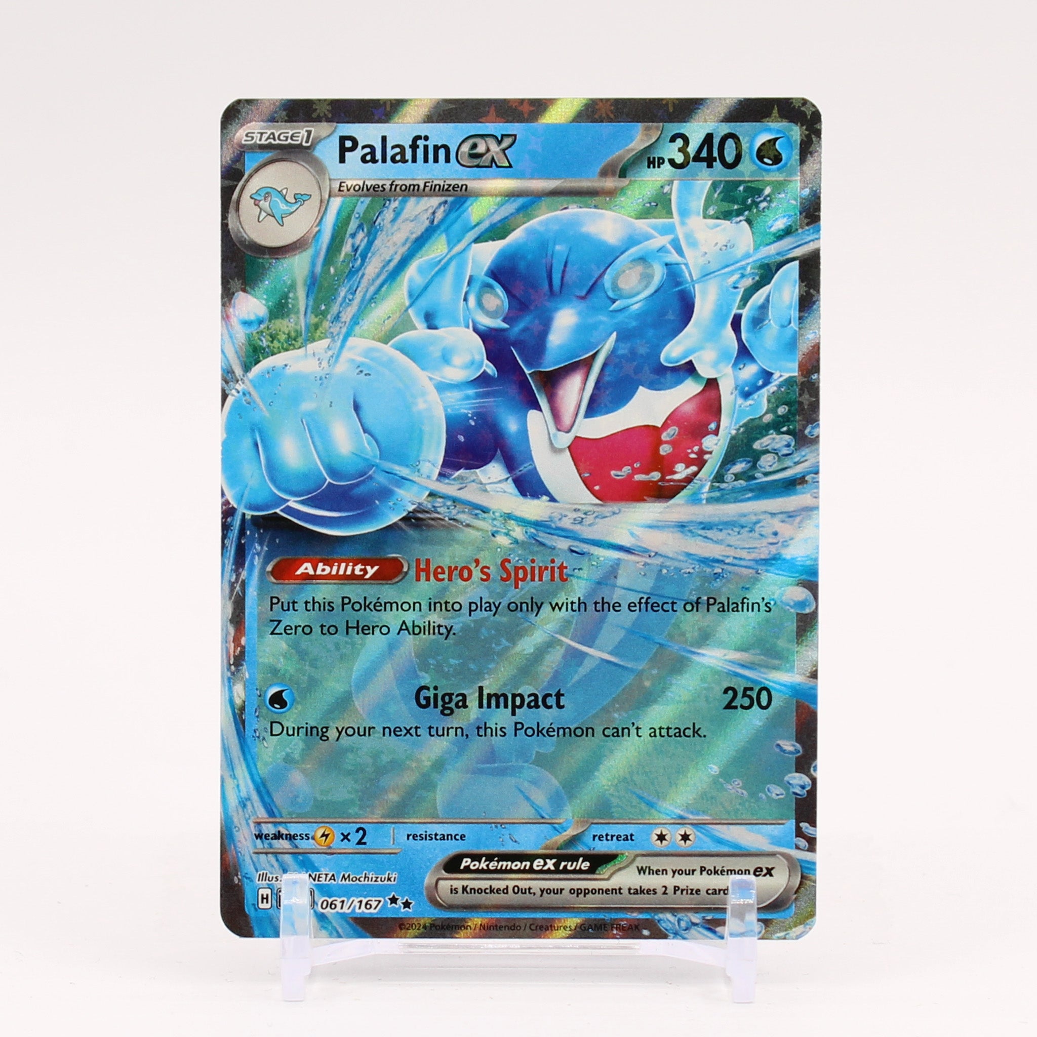 Palafin ex - 061/167 Twilight Masquerade Double Rare Pokemon - NM/MINT