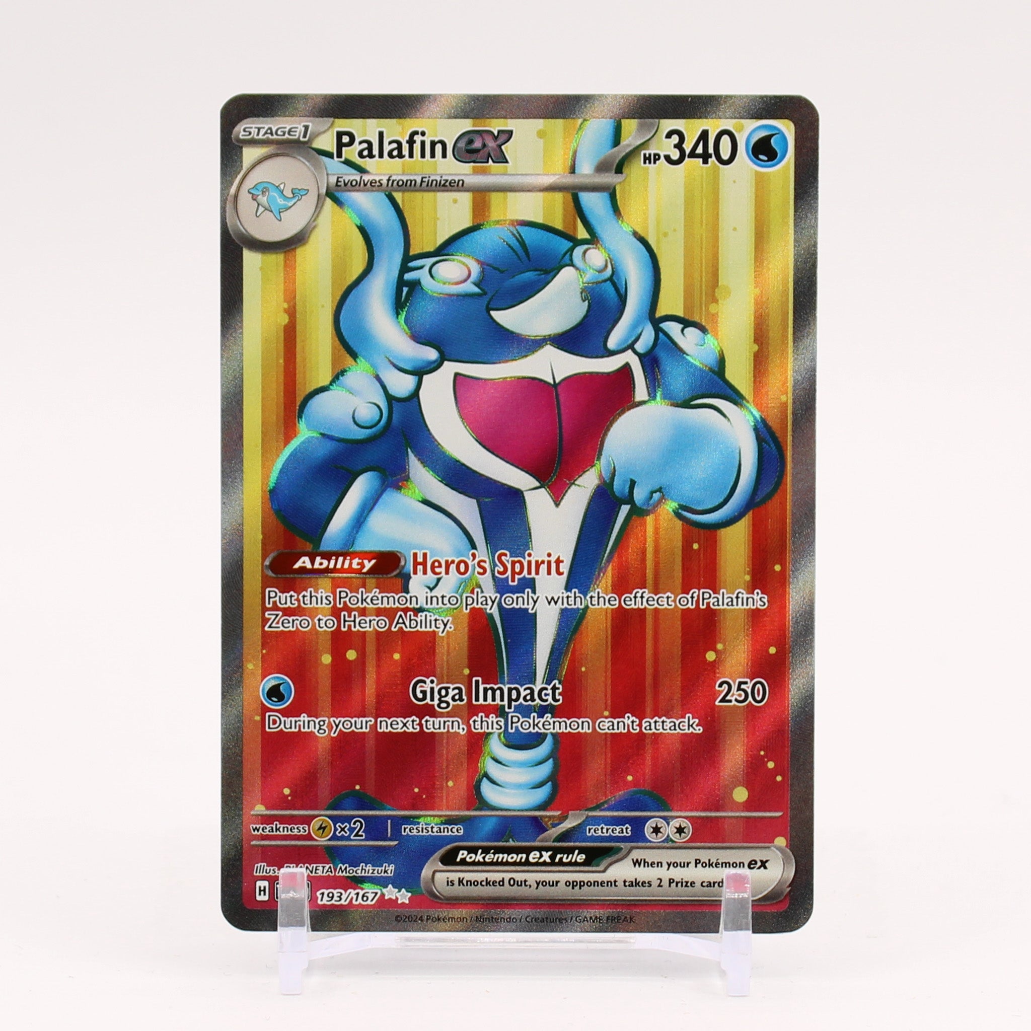 Palafin ex - 193/167 Twilight Masquerade Full Art Pokemon - NM/MINT