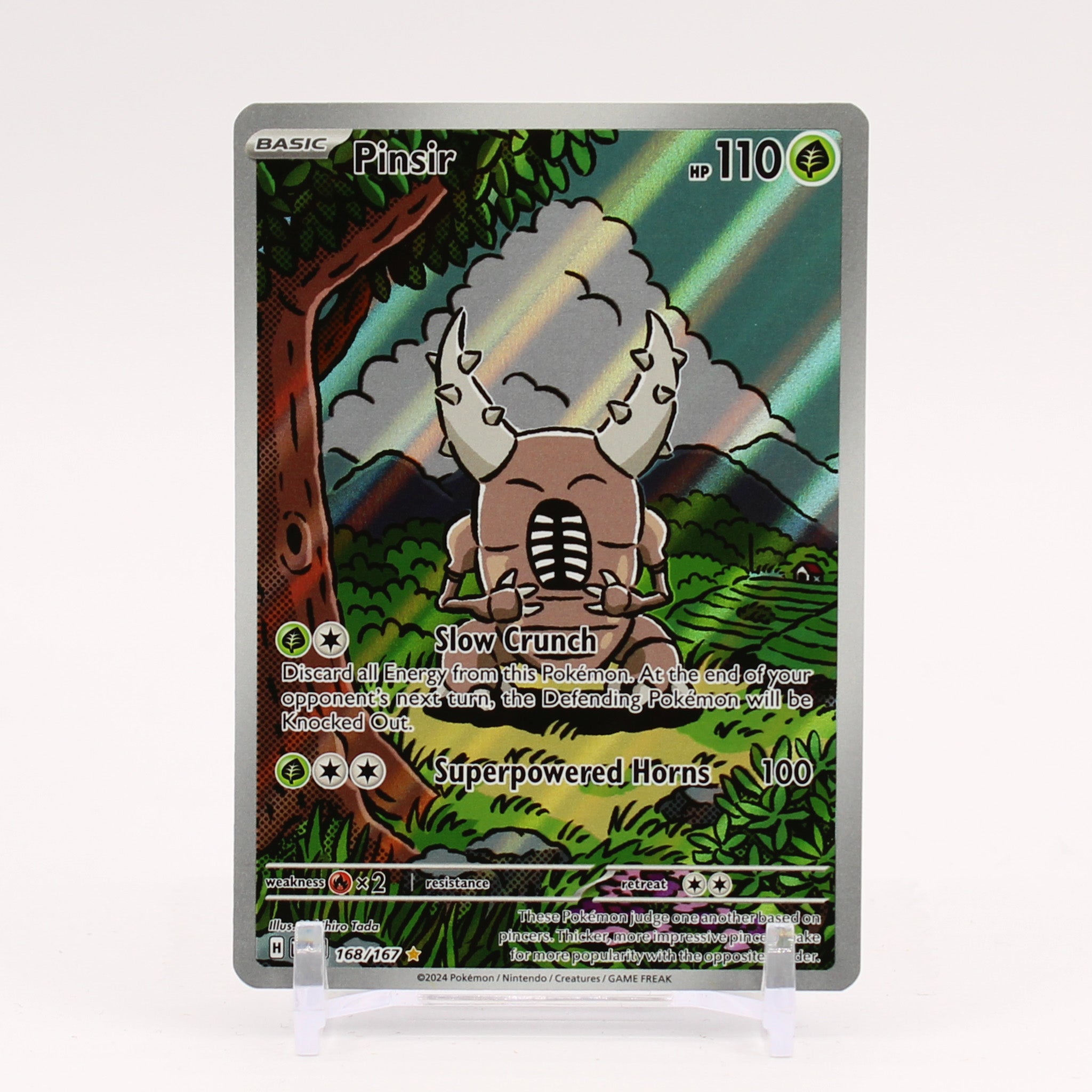Pinsir - 168/167 Twilight Masquerade Illustration Rare Pokemon - NM/MINT