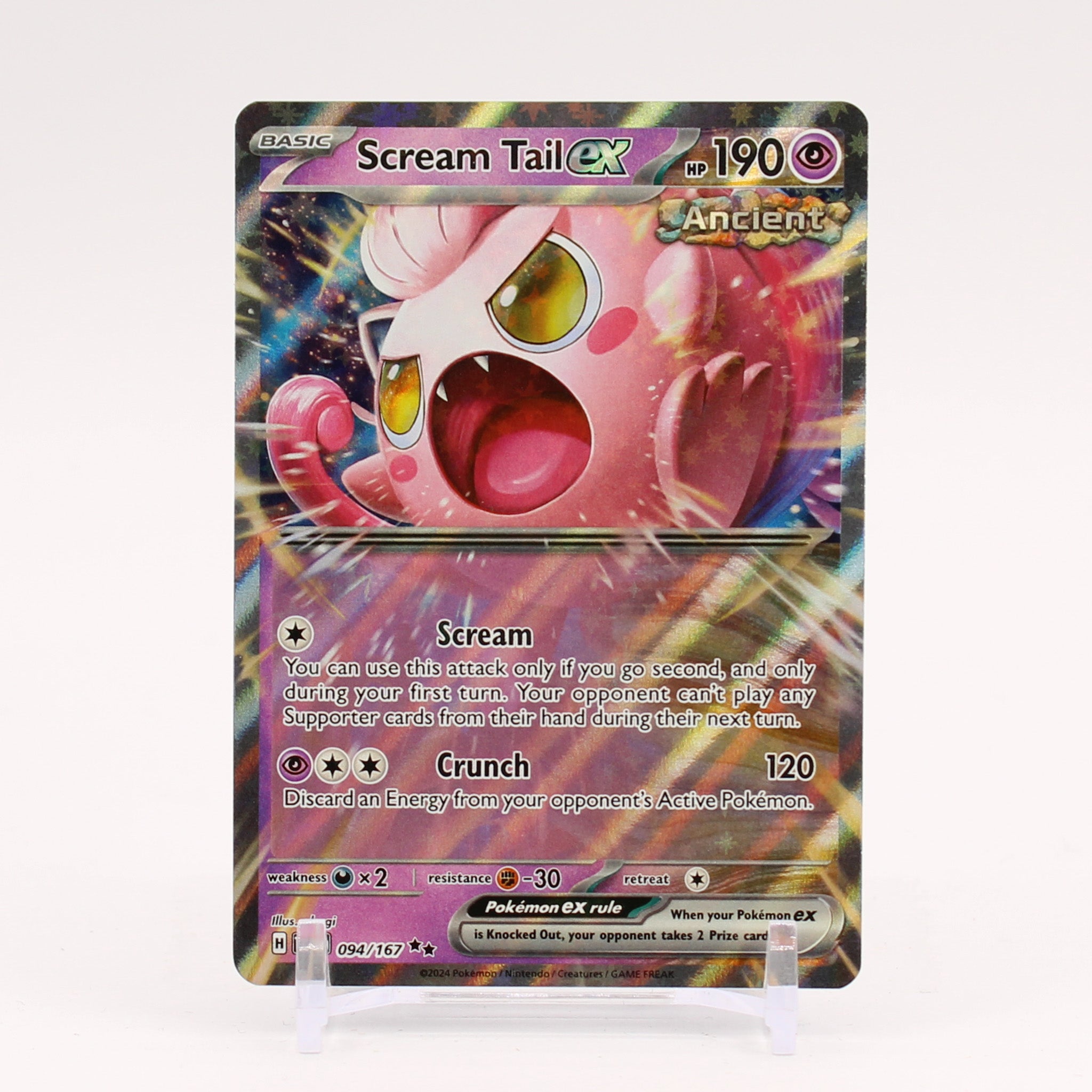 Scream Tail ex - 094/167 Twilight Masquerade Double Rare Pokemon - NM/MINT