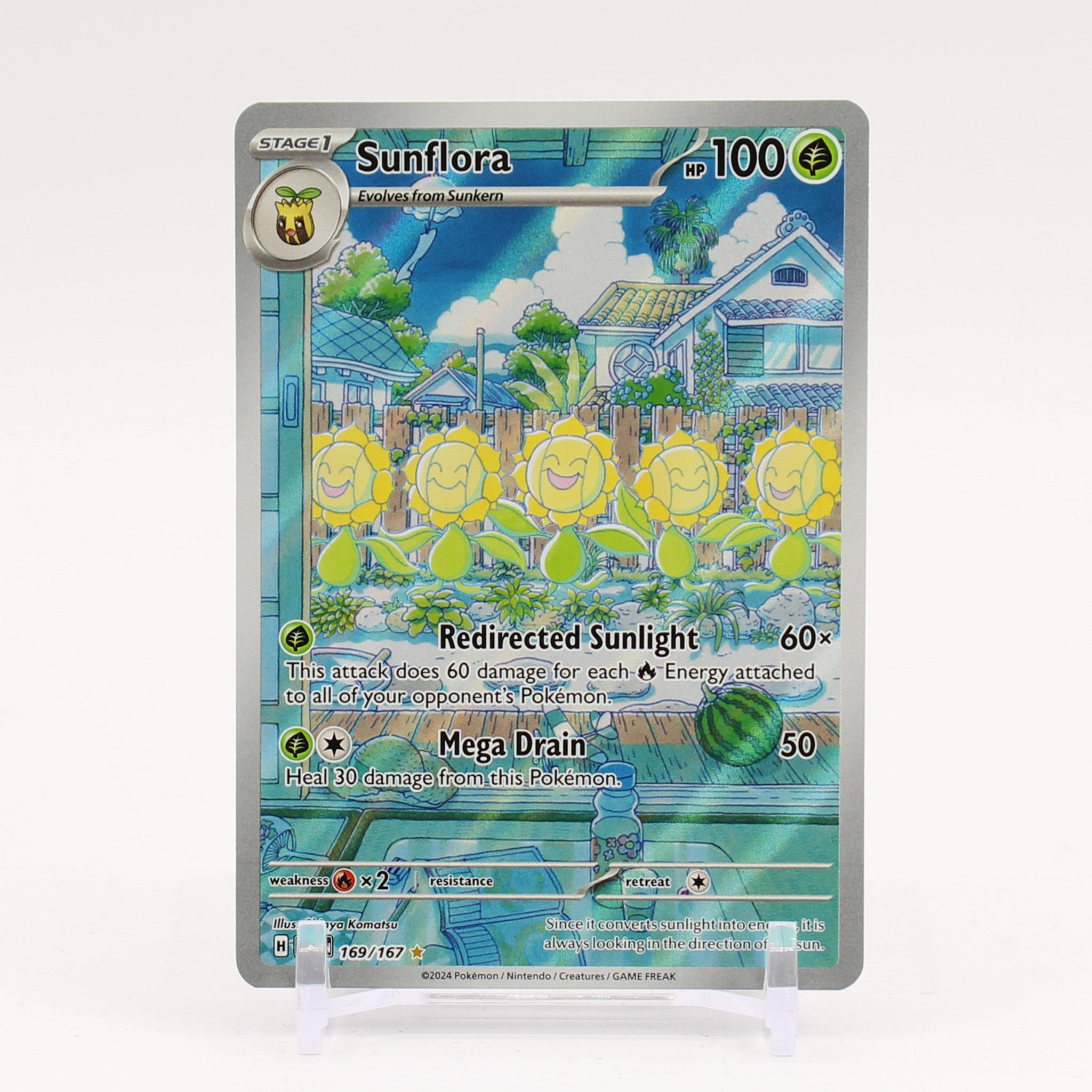 Sunflora - 169/167 Twilight Masquerade Illustration Rare Pokemon - NM/MINT