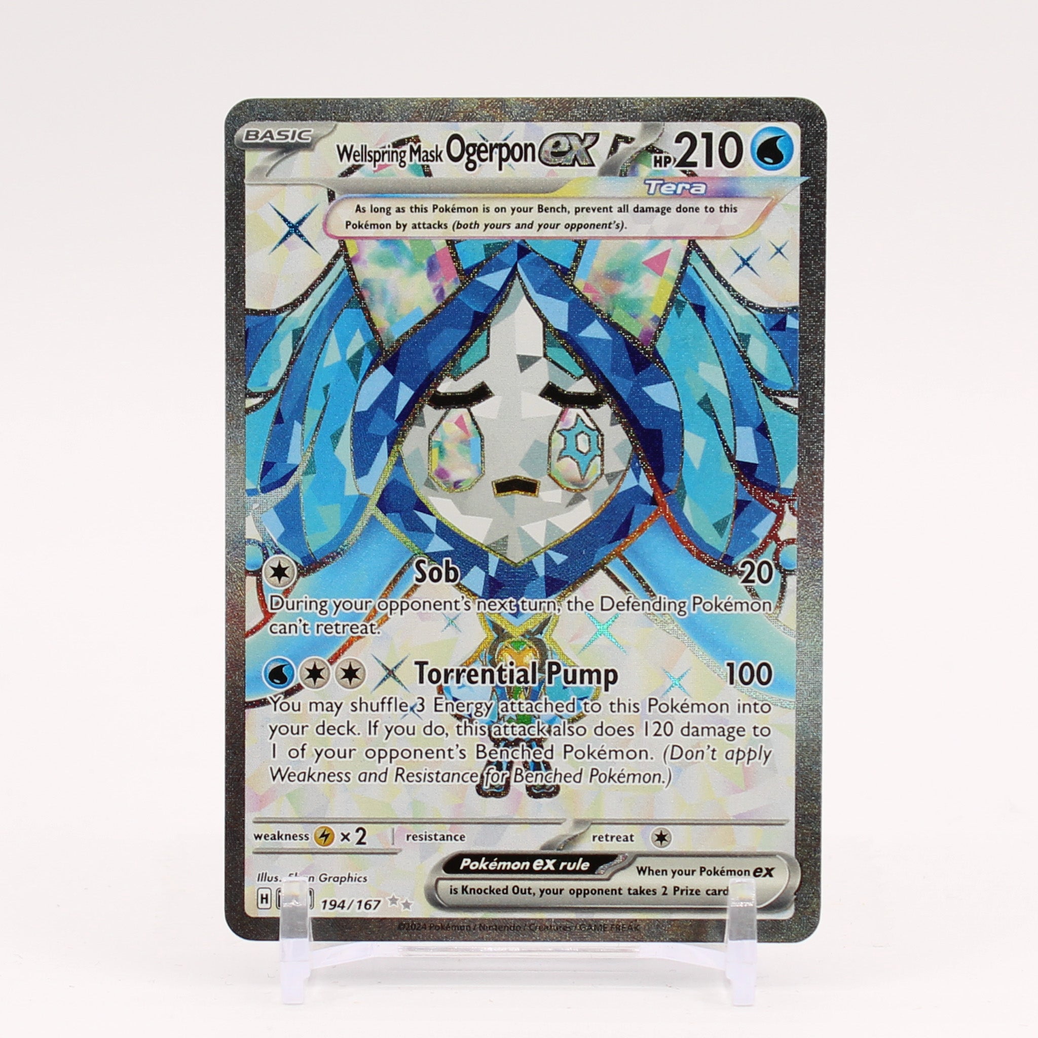 Wellspring Mask Ogerpon ex 194/167 Twilight Masquerade Full Art Pokemon NM/MINT