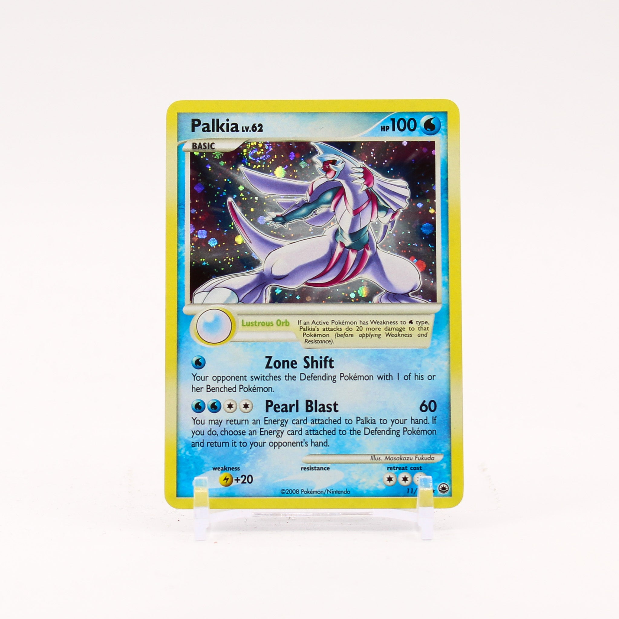 Palkia - 11/100 Majestic Dawn Holo Rare SWIRL Pokemon - NM/LP