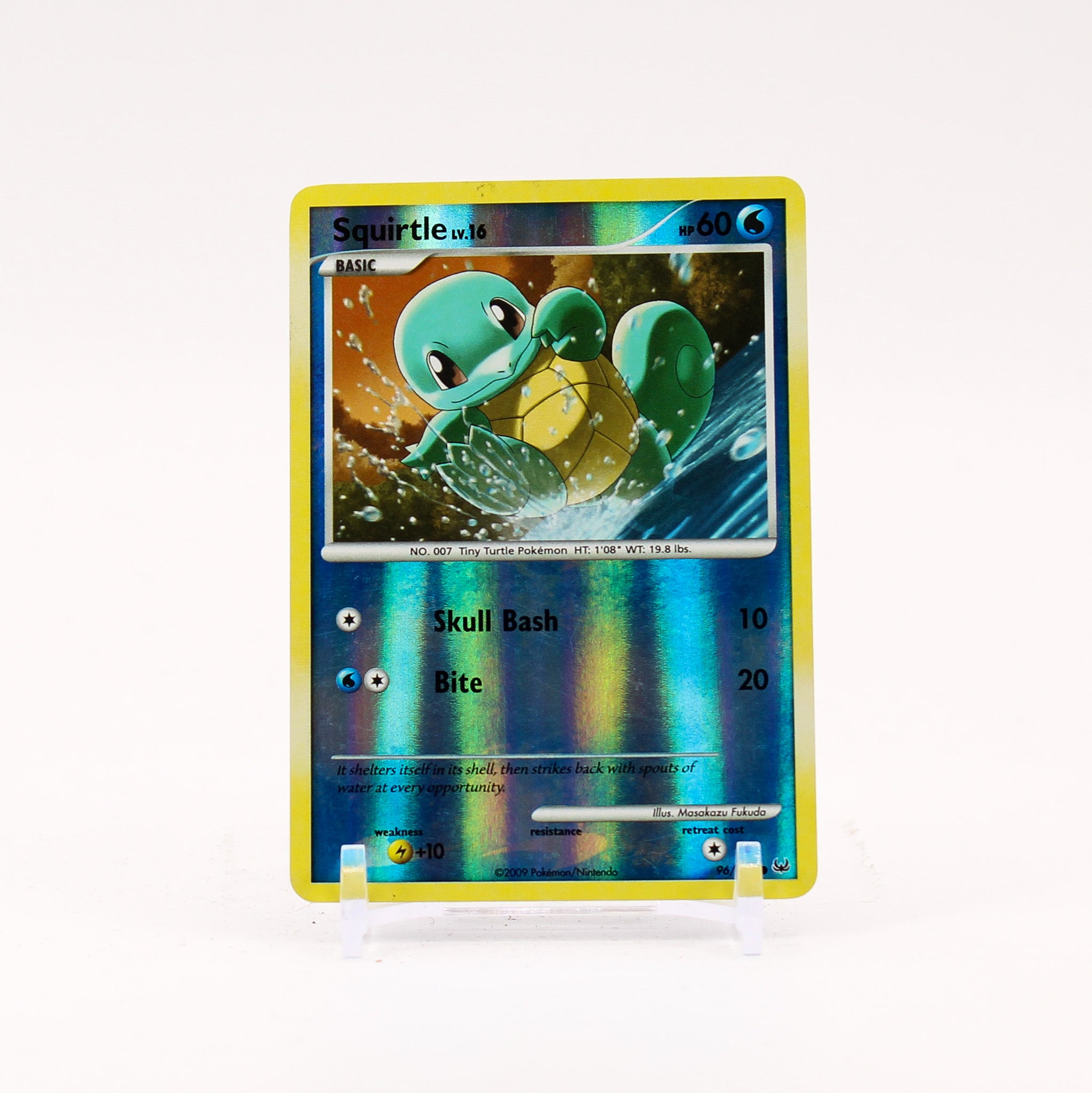 Squirtle - 96/127 Platinum Reverse Holo Pokemon - NM/LP
