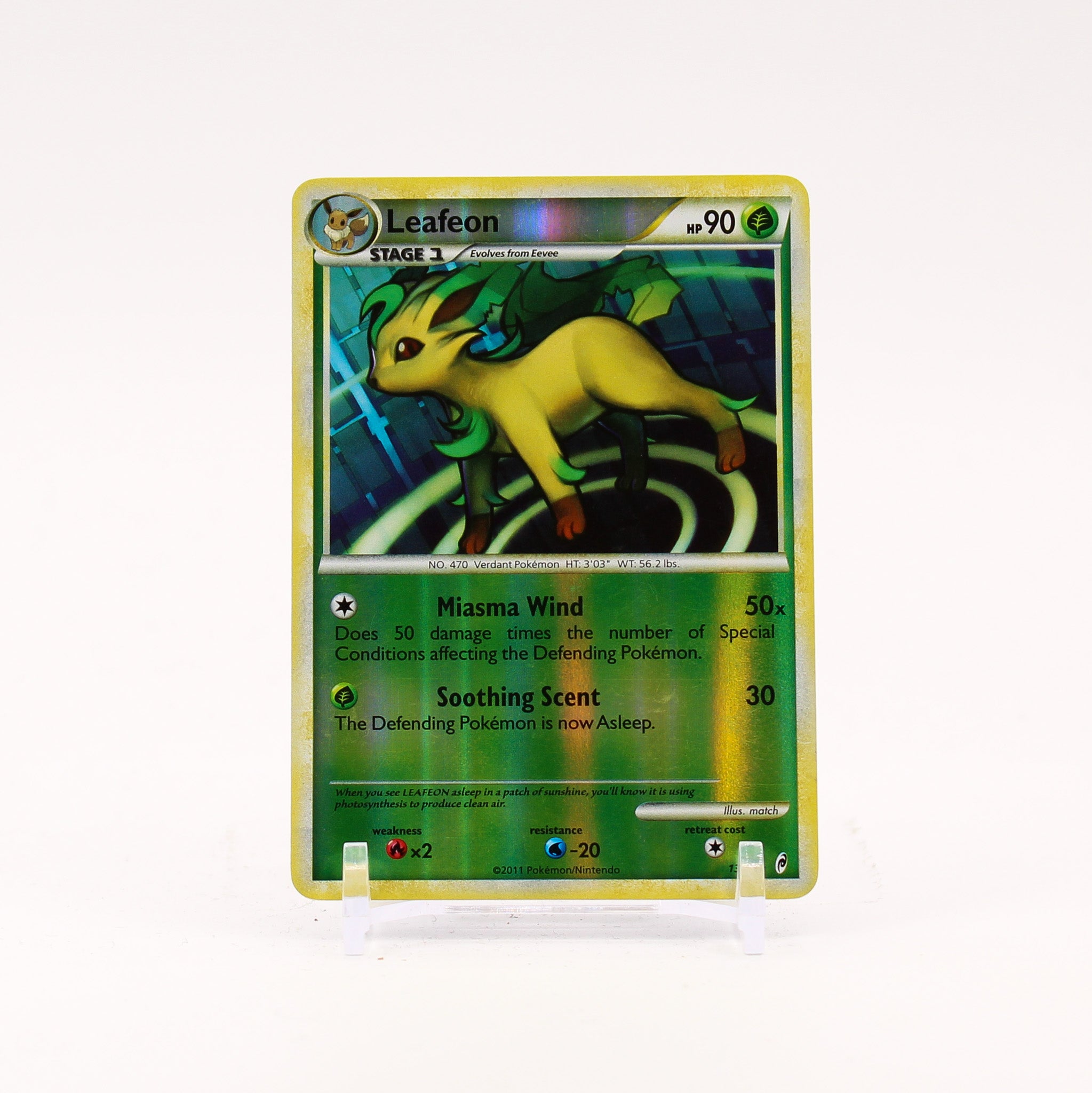 Leafeon - 13/95 Call of Legends Reverse Holo Rare Pokemon - LP