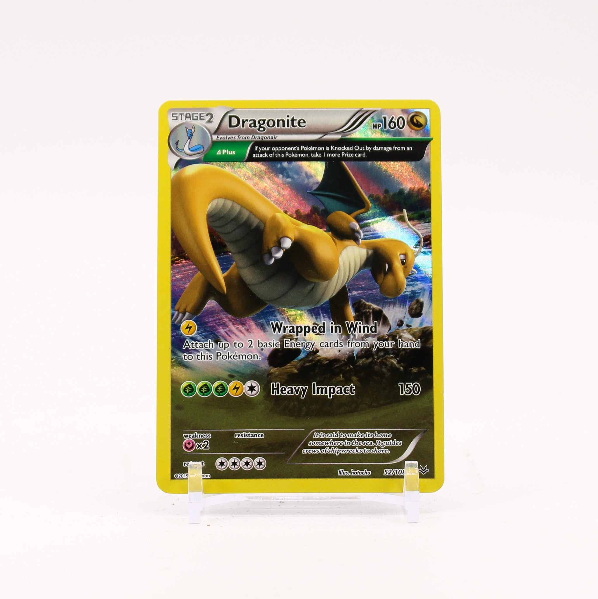 Dragonite - 52/108 Roaring Skies Holo Rare Pokemon - LP