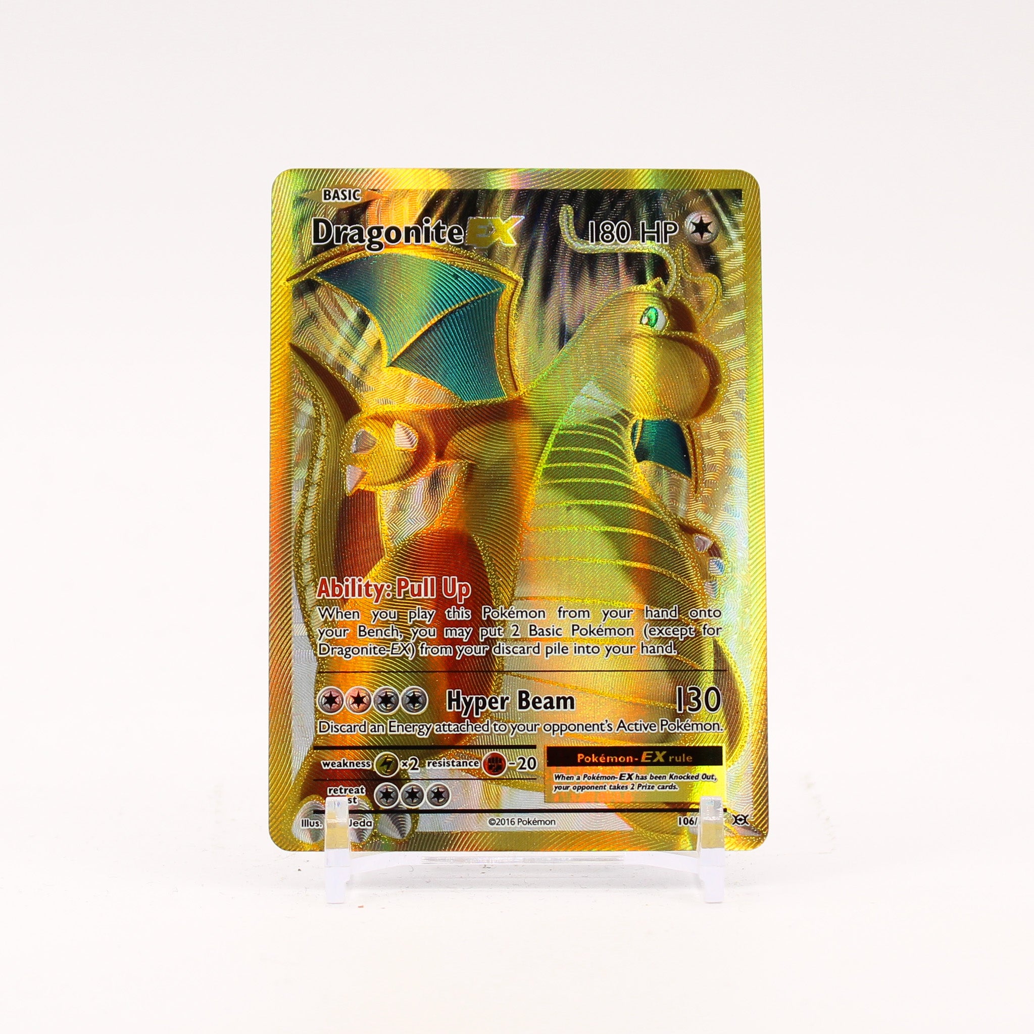 Dragonite EX - 106/108 Evolutions Full Art Gold Pokemon - NM