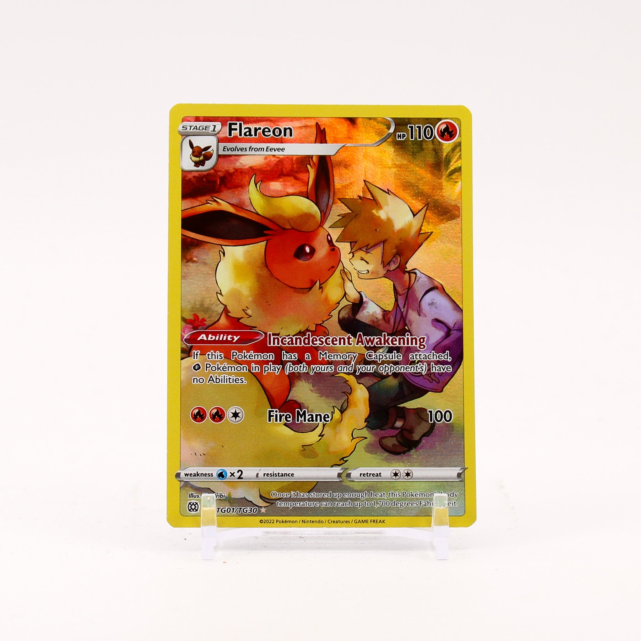 Flareon - TG01/TG30 Brilliant Stars Trainer Gallery Pokemon - NM/LP