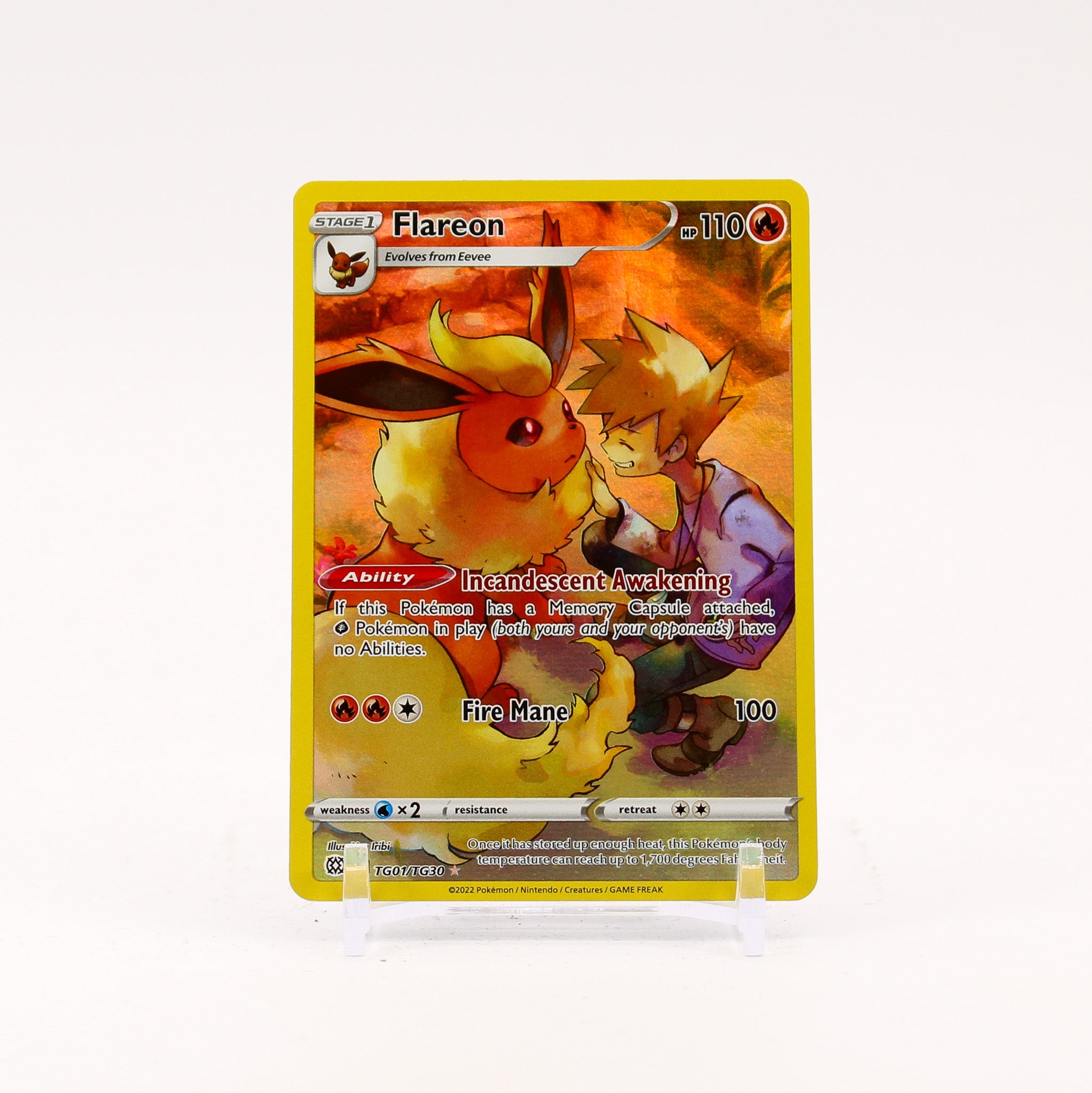 Flareon - TG01/TG30 Brilliant Stars Trainer Gallery Pokemon - NM