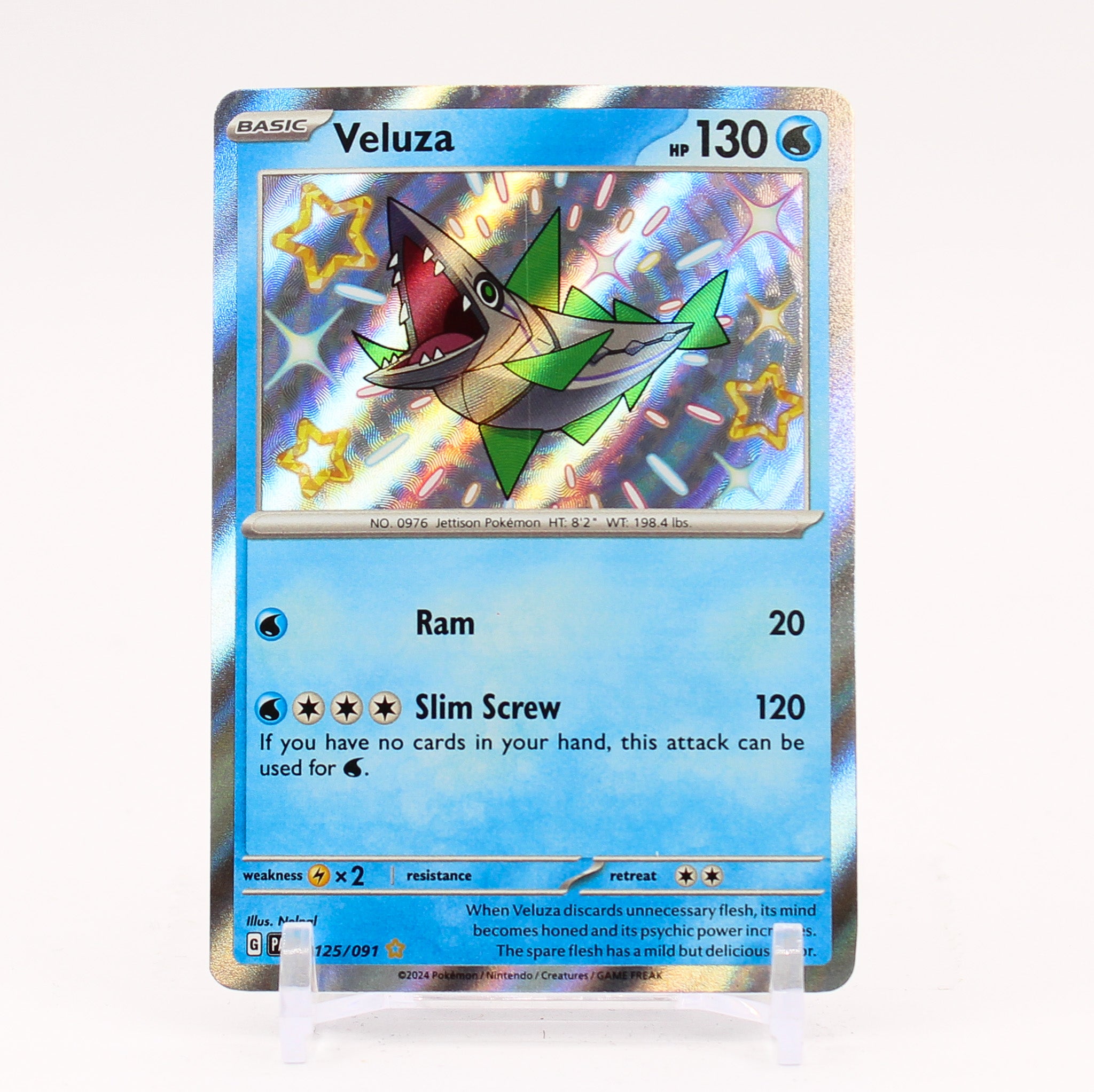 Veluza - 125/091 Paldean Fates Baby Shiny Holo Rare Pokemon - NM/MINT