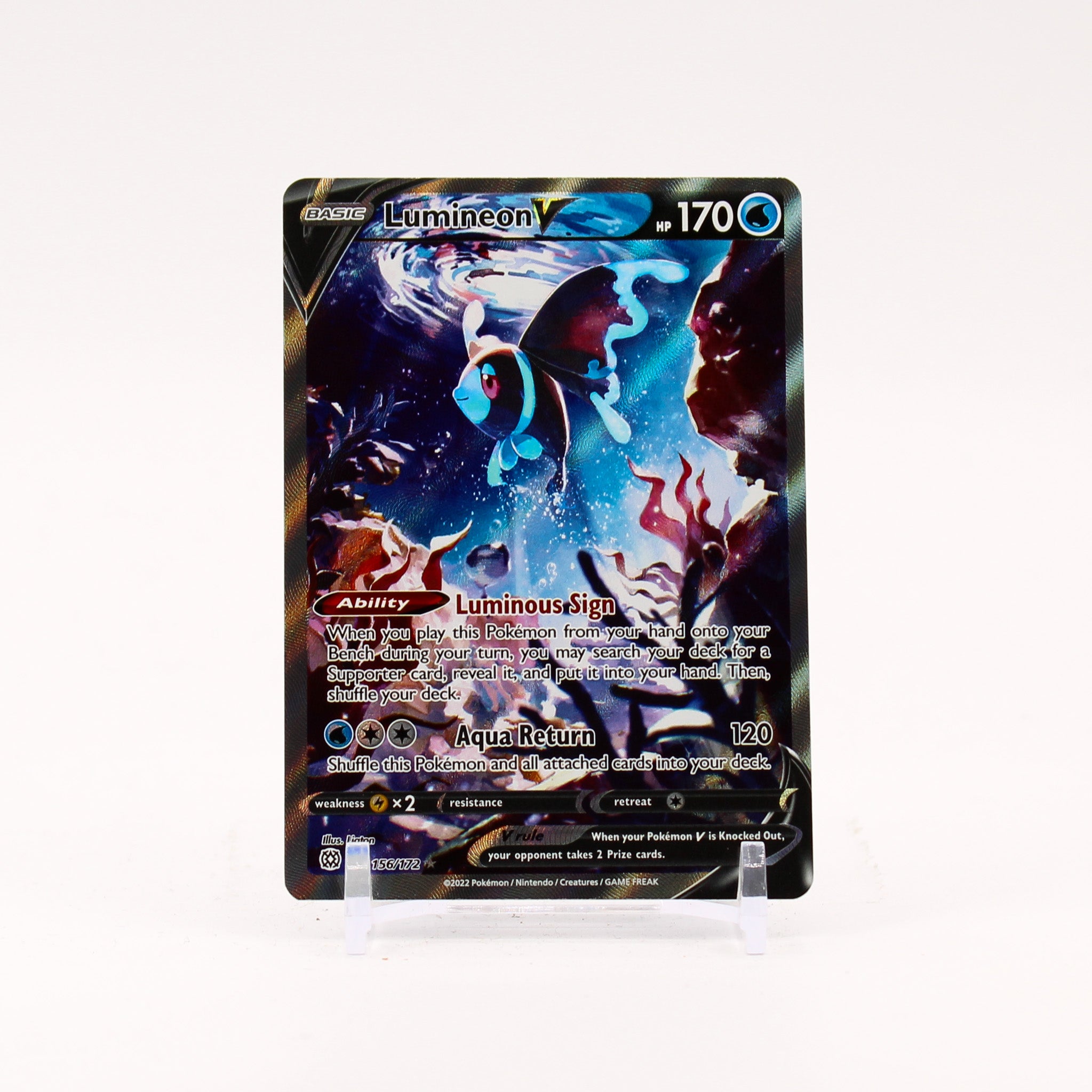 Lumineon V - 156/172 Brilliant Stars Alternate Art Pokemon - NM/MINT