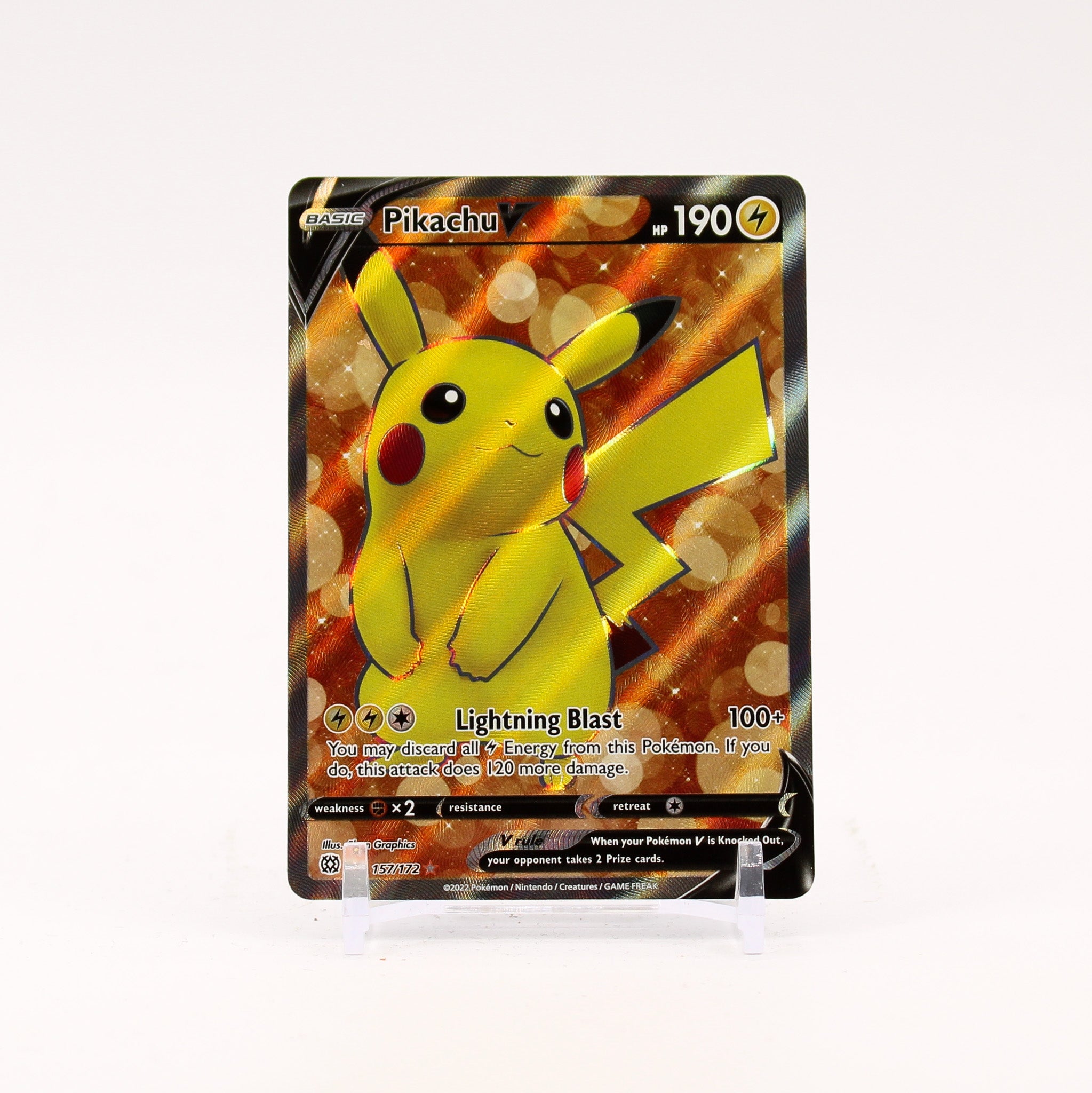 Pikachu V - 157/172 Brilliant Stars Full Art Pokemon - NM/MINT